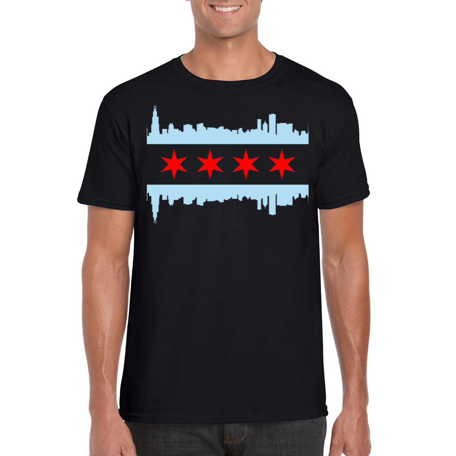 Chicago Flag Skyline T-Shirt