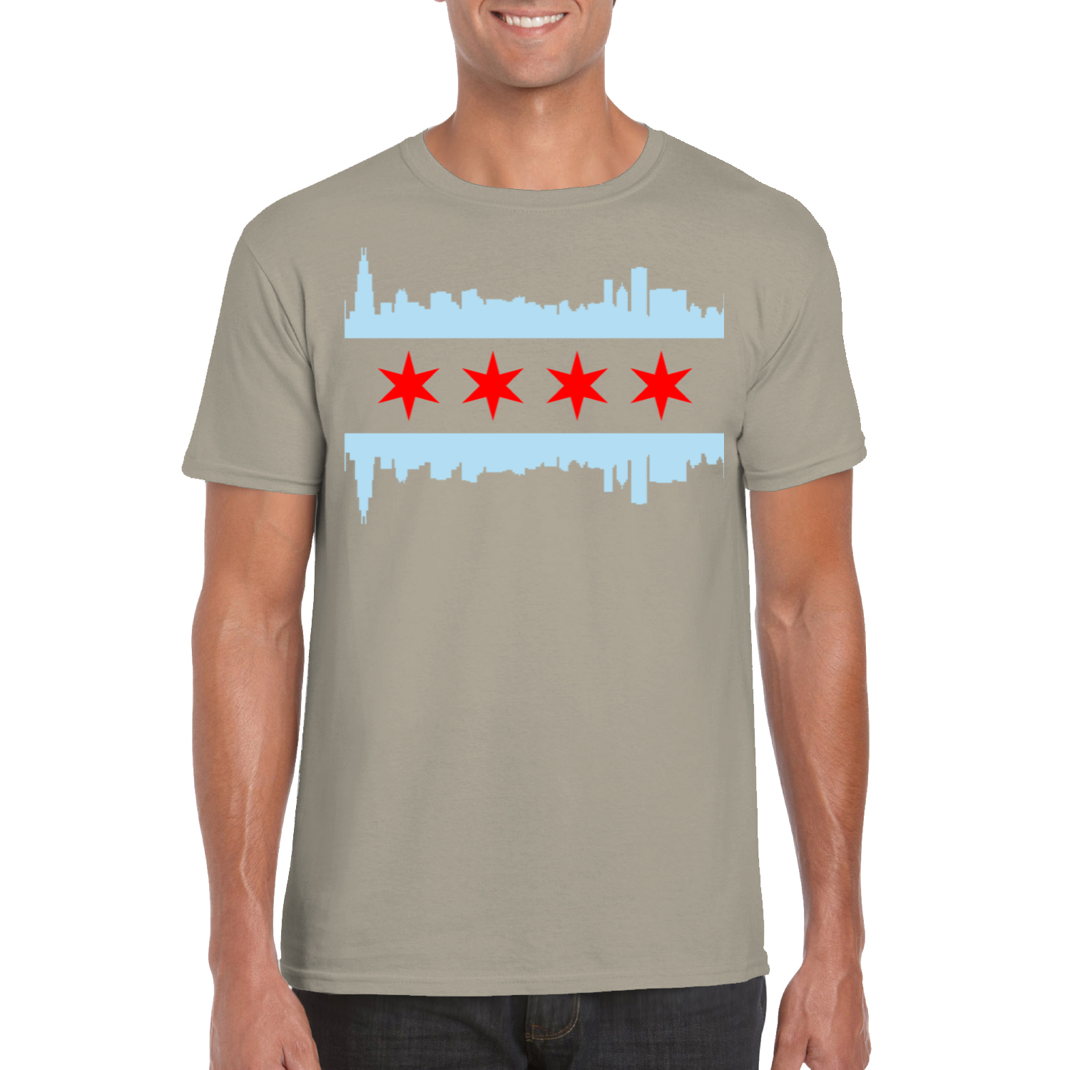 Chicago Flag Skyline T-Shirt