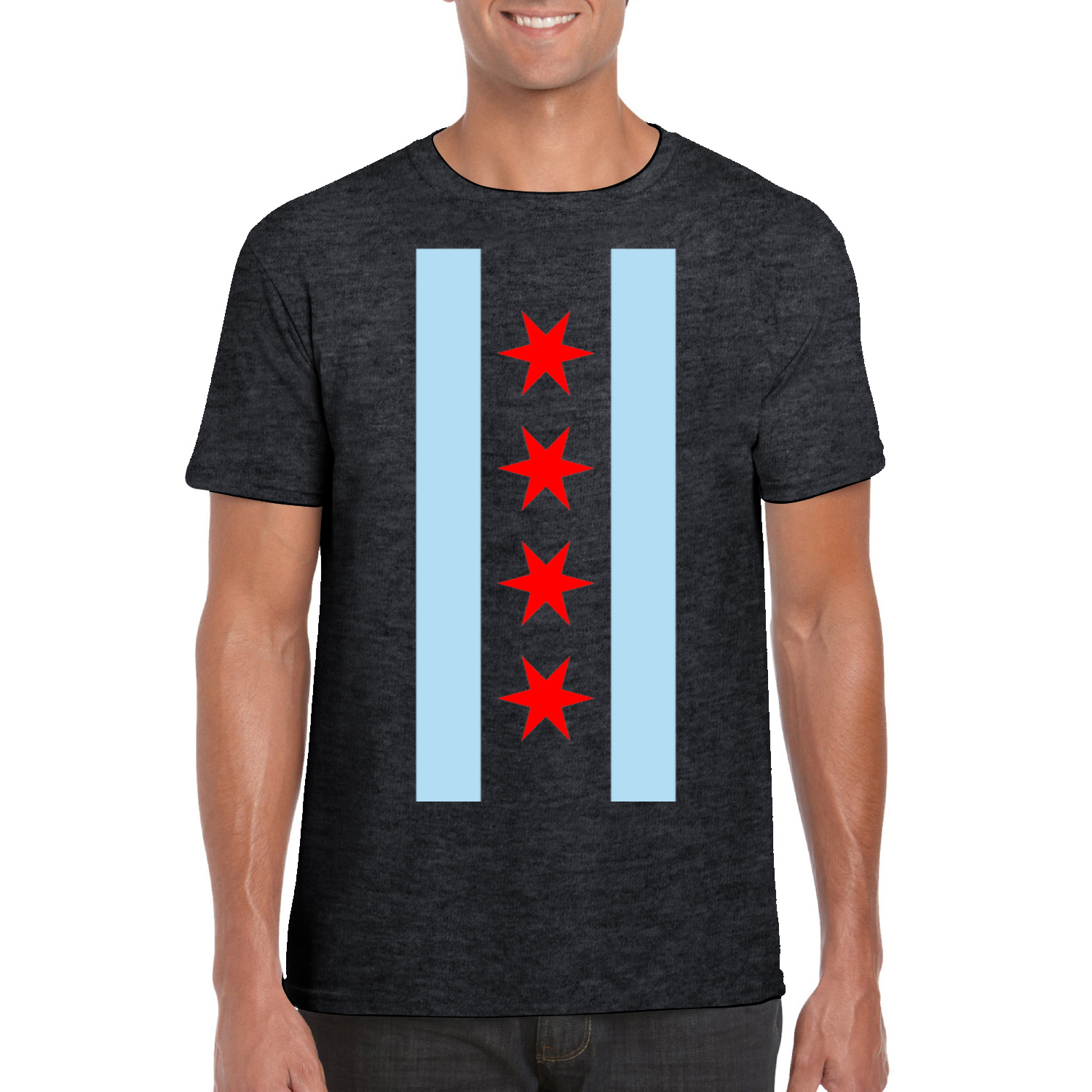 Chicago Vertical Flag T-Shirt