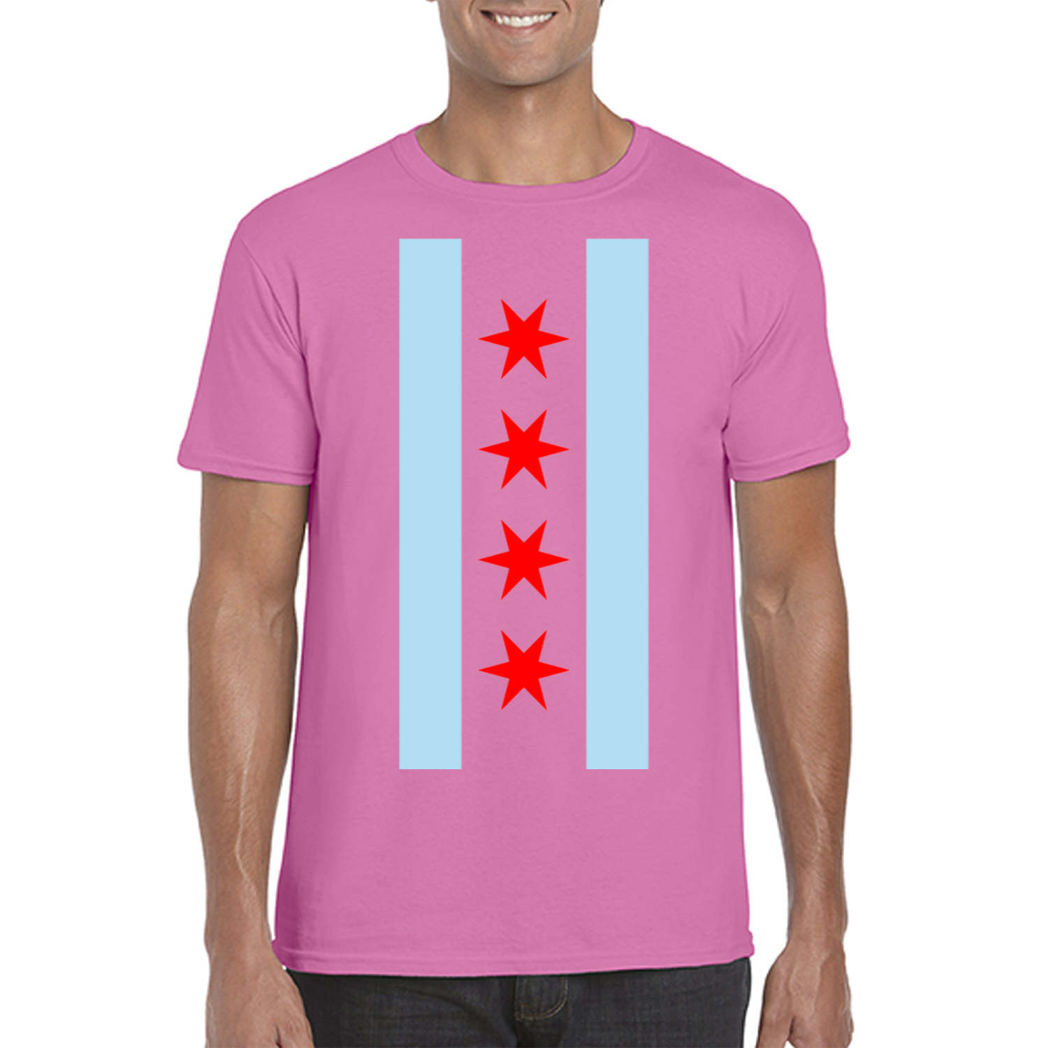 Chicago Vertical Flag T-Shirt