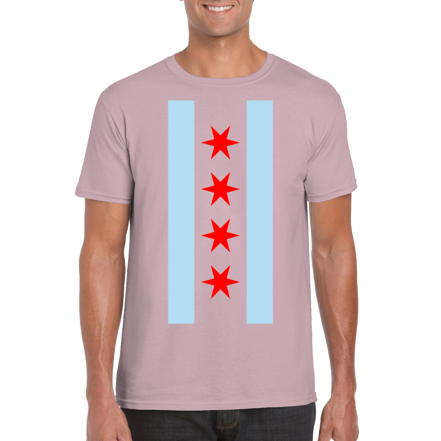 Chicago Vertical Flag T-Shirt