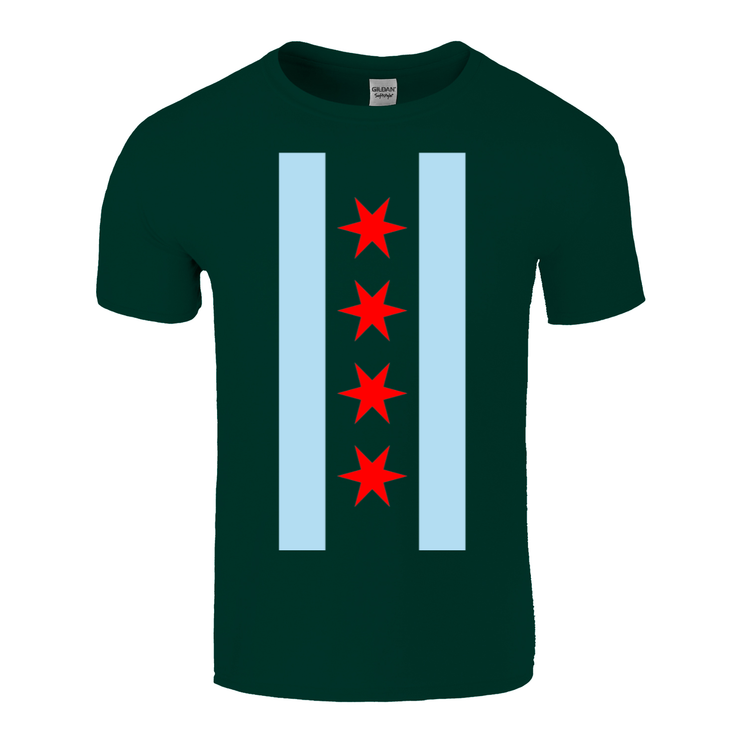 Chicago Vertical Flag T-Shirt