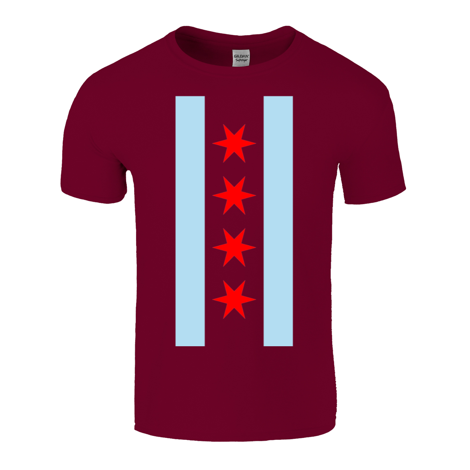 Chicago Vertical Flag T-Shirt