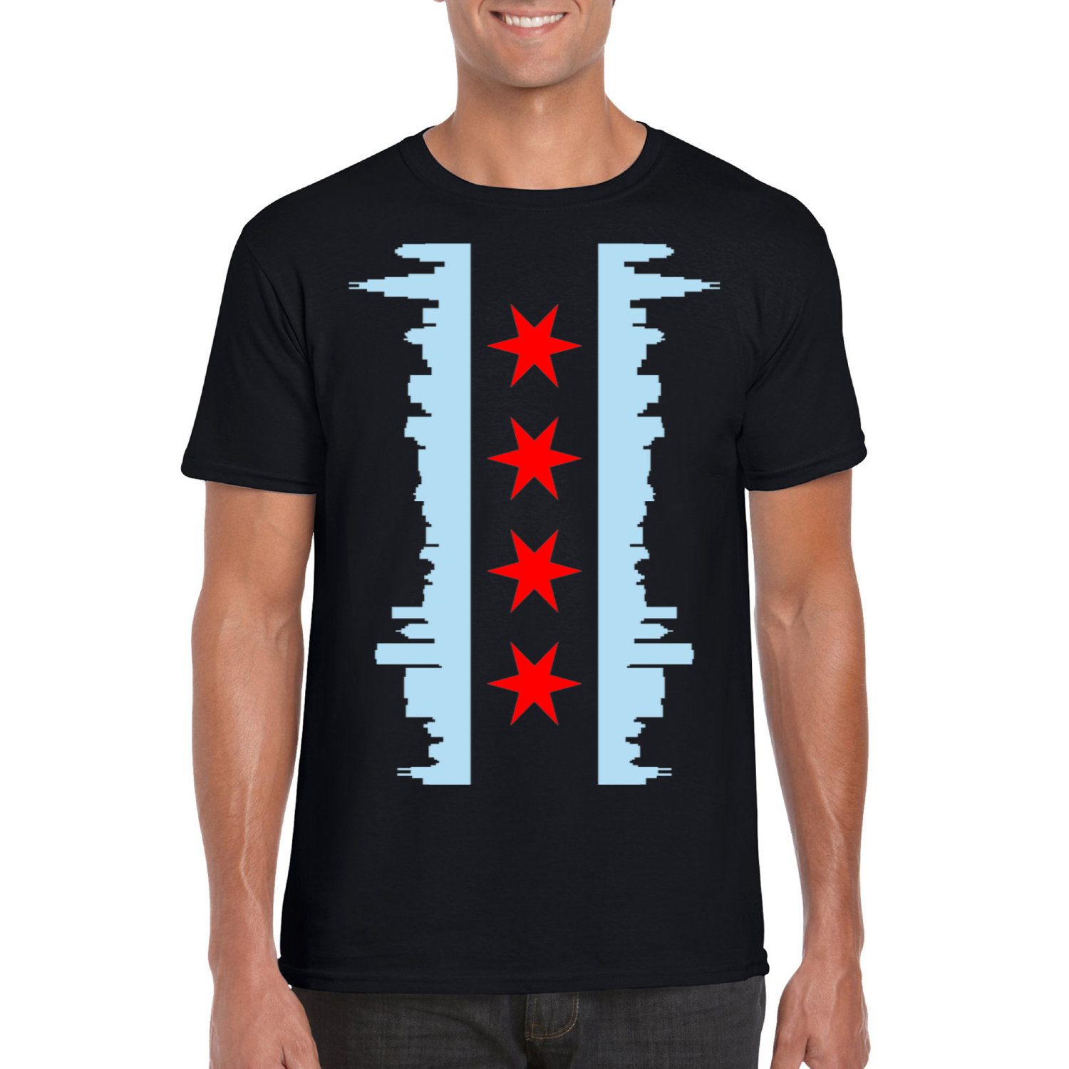 Chicago Vertical Flag T-Shirt