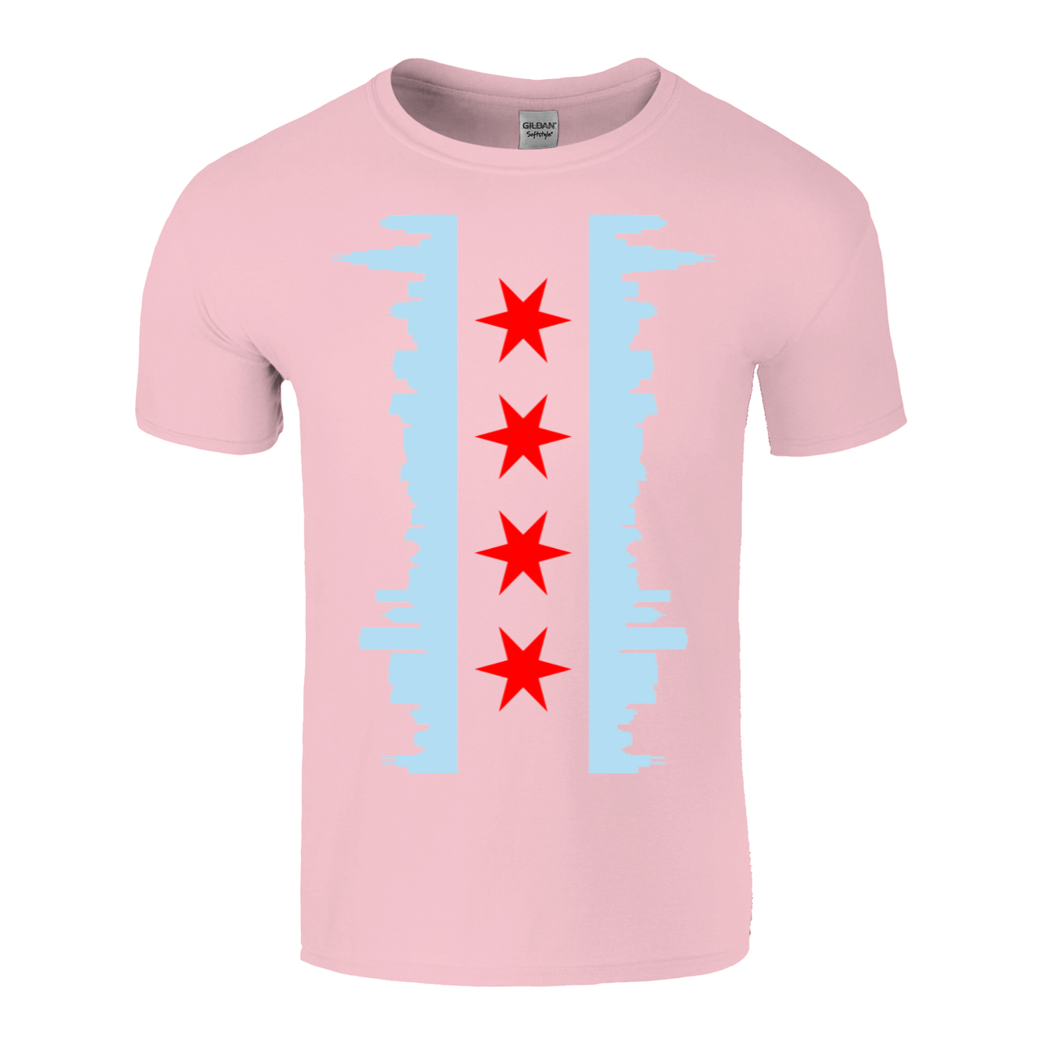 Chicago Vertical Skyline Flag T-Shirt