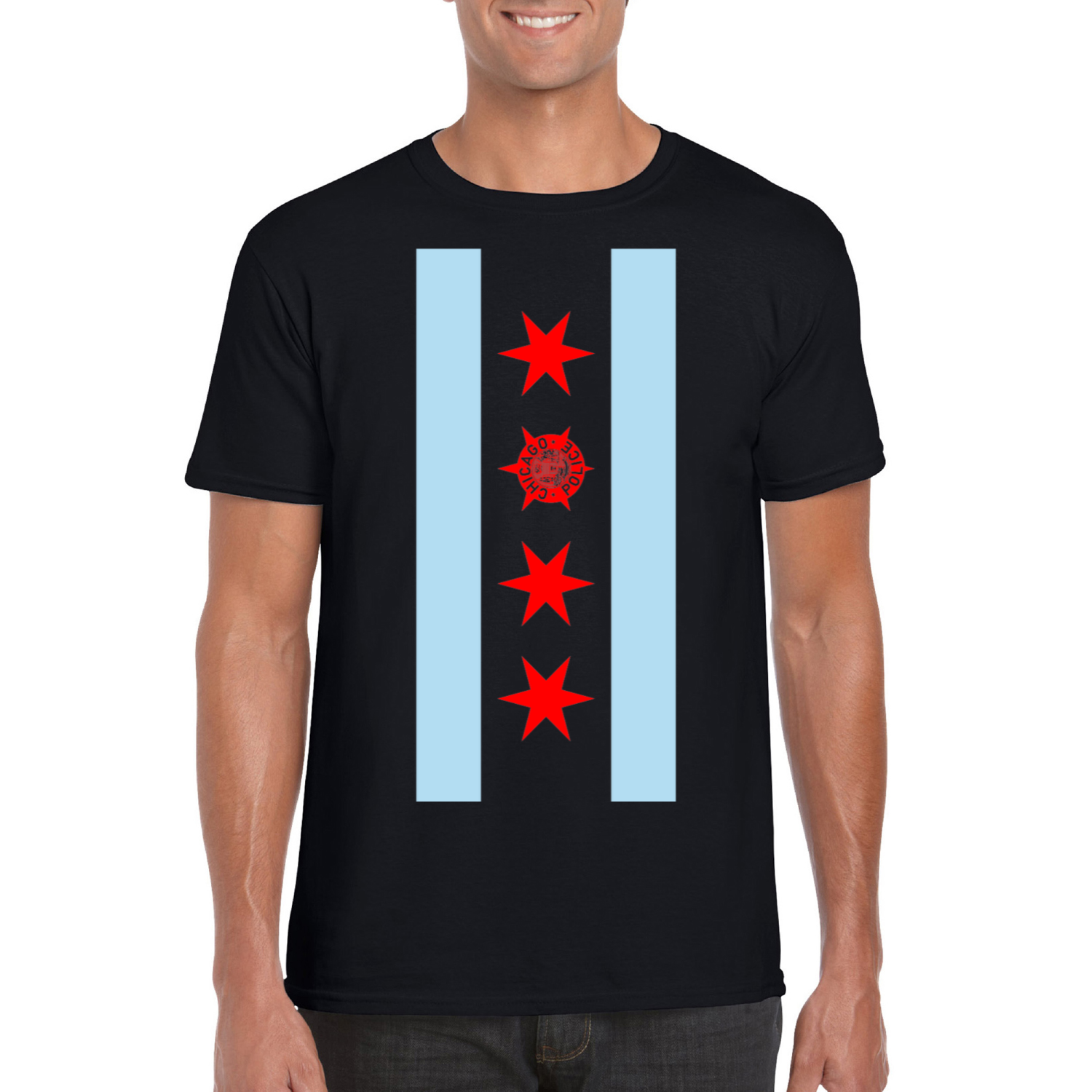 Chicago PD Vertical Flag T-Shirt