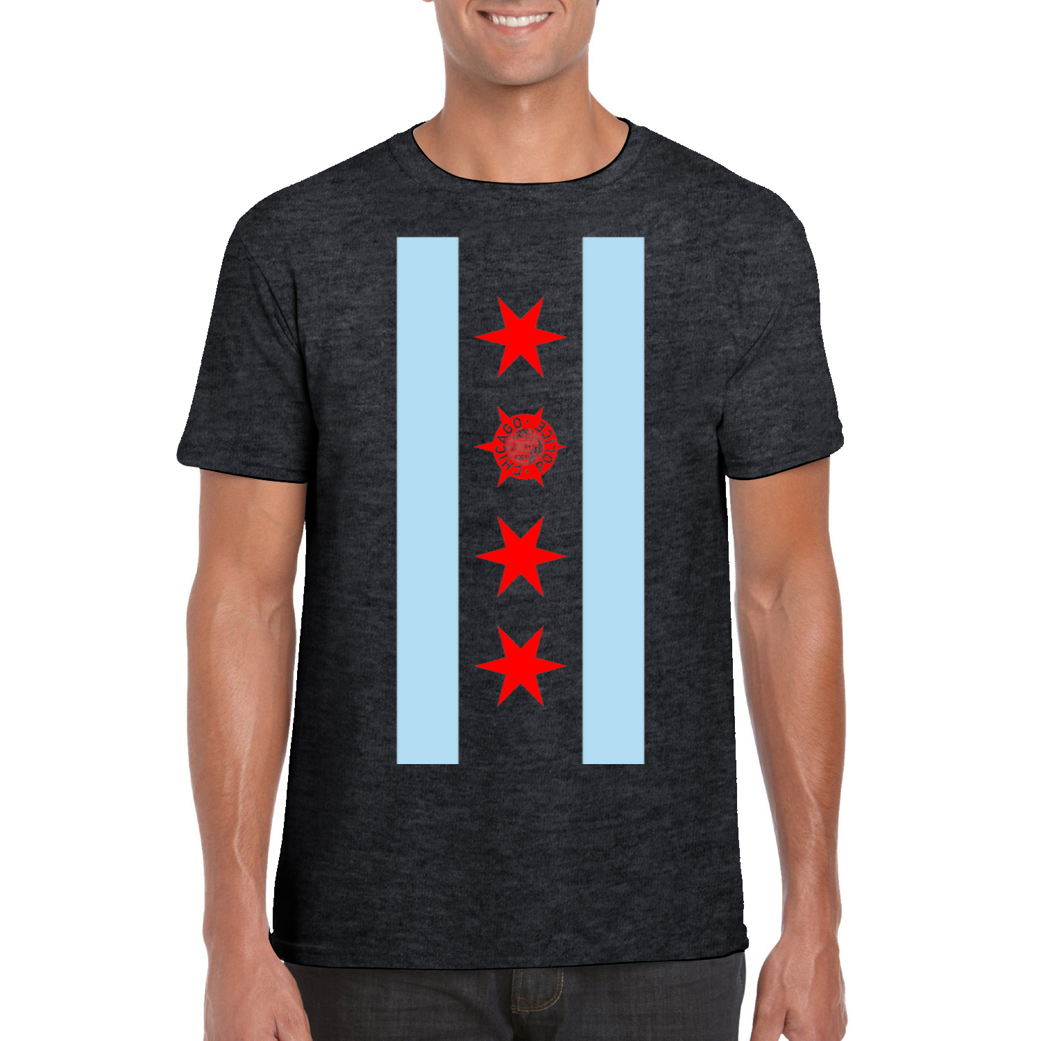Chicago PD Vertical Flag T-Shirt