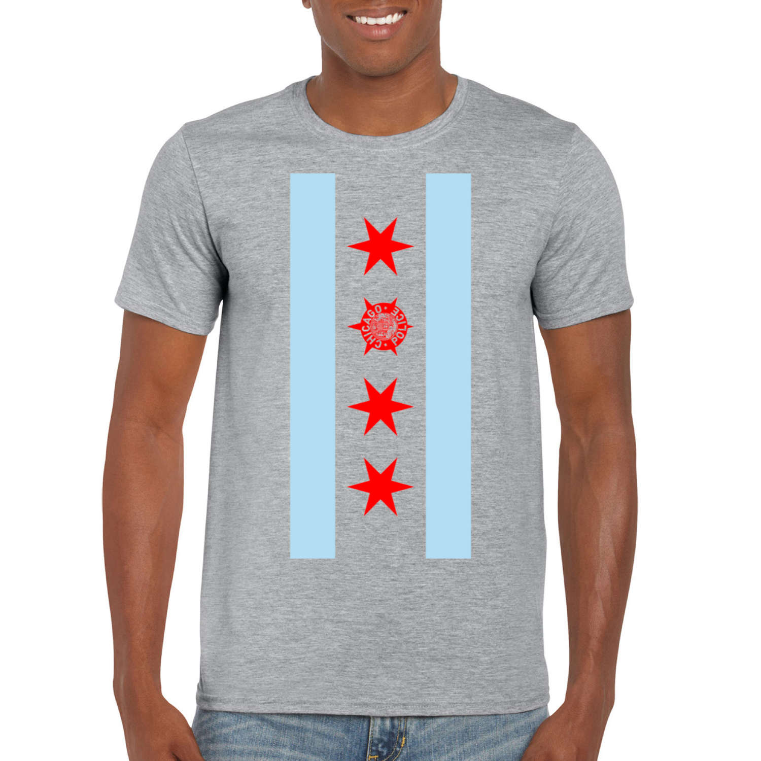 Chicago PD Vertical Flag T-Shirt