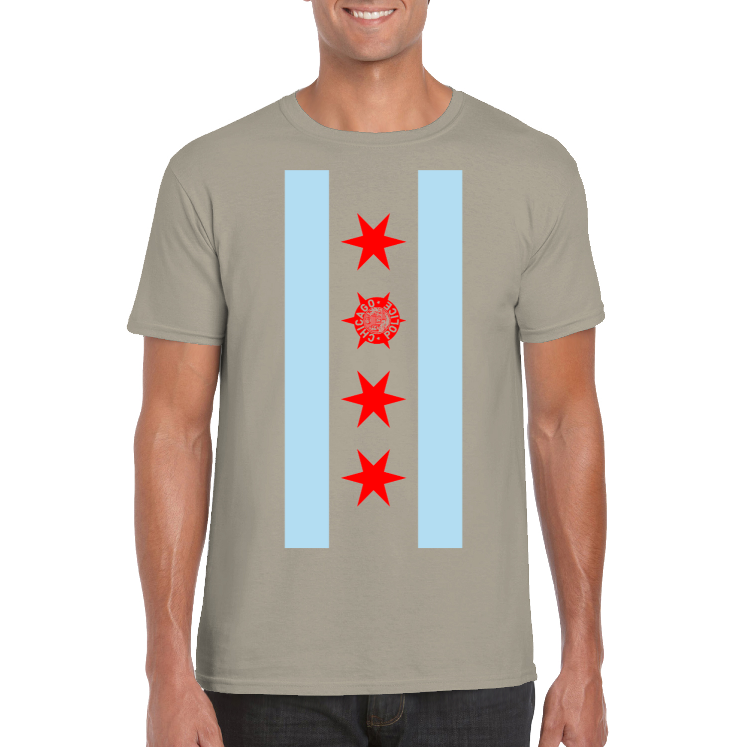 Chicago PD Vertical Flag T-Shirt