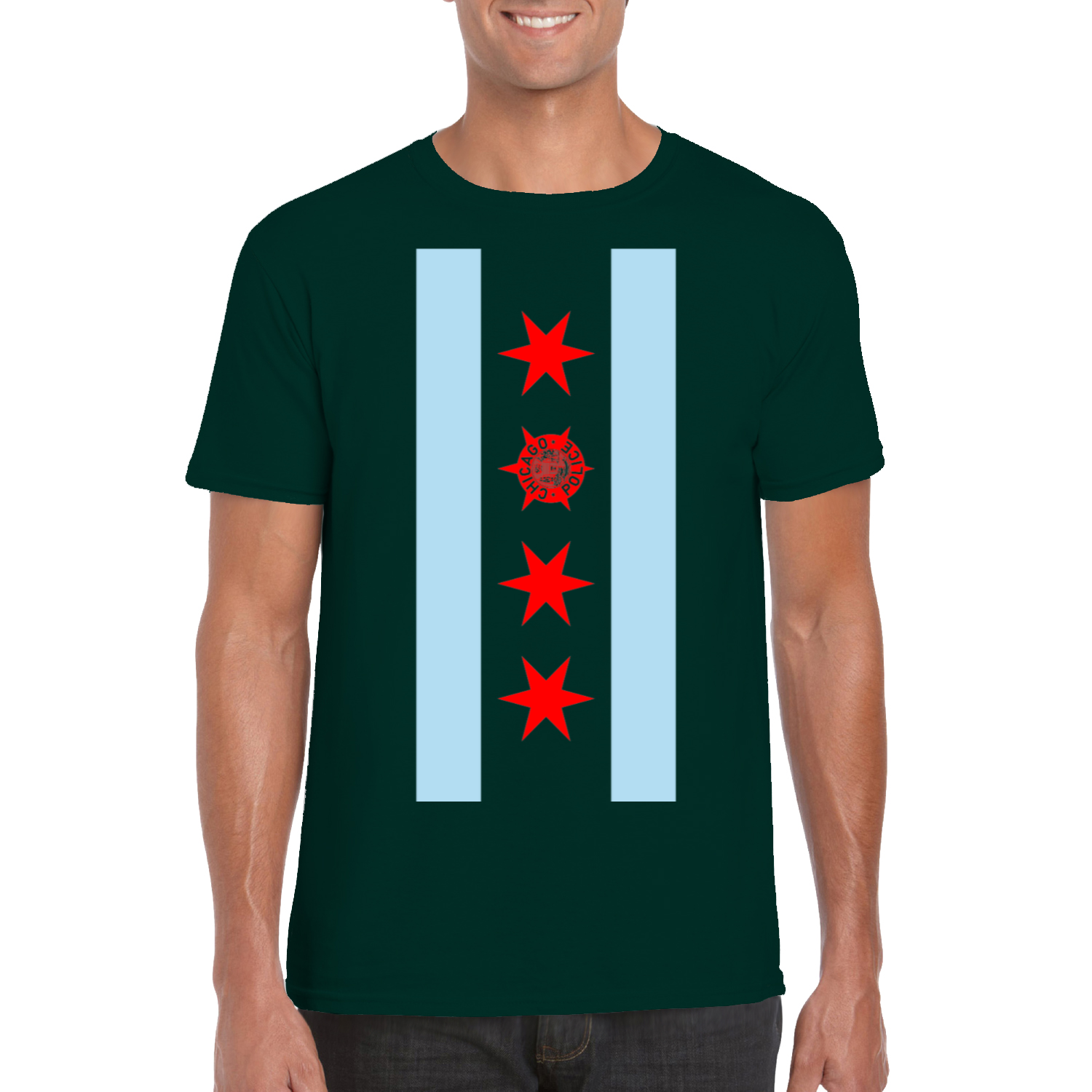 Chicago PD Vertical Flag T-Shirt