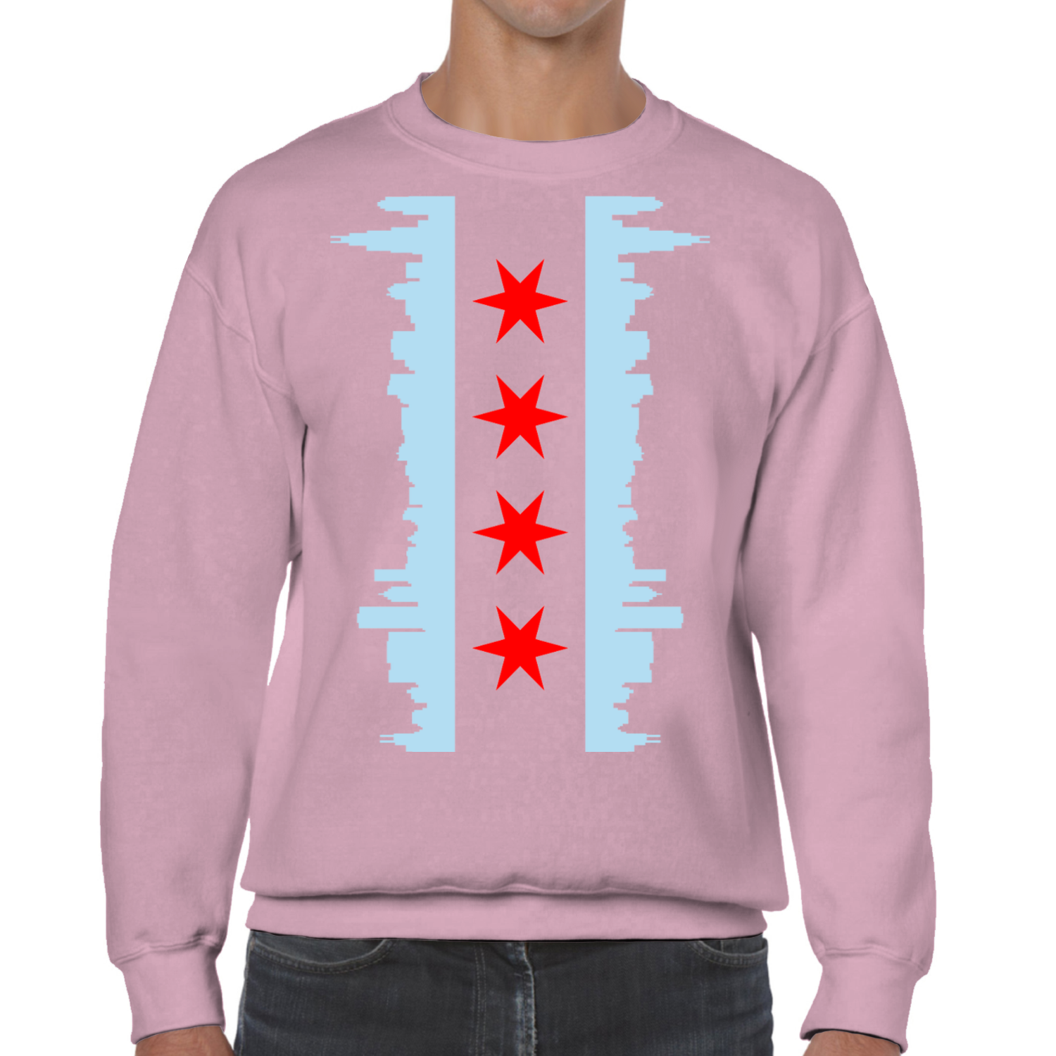 Chicago Skyline Vertical Flag Sweatshirt