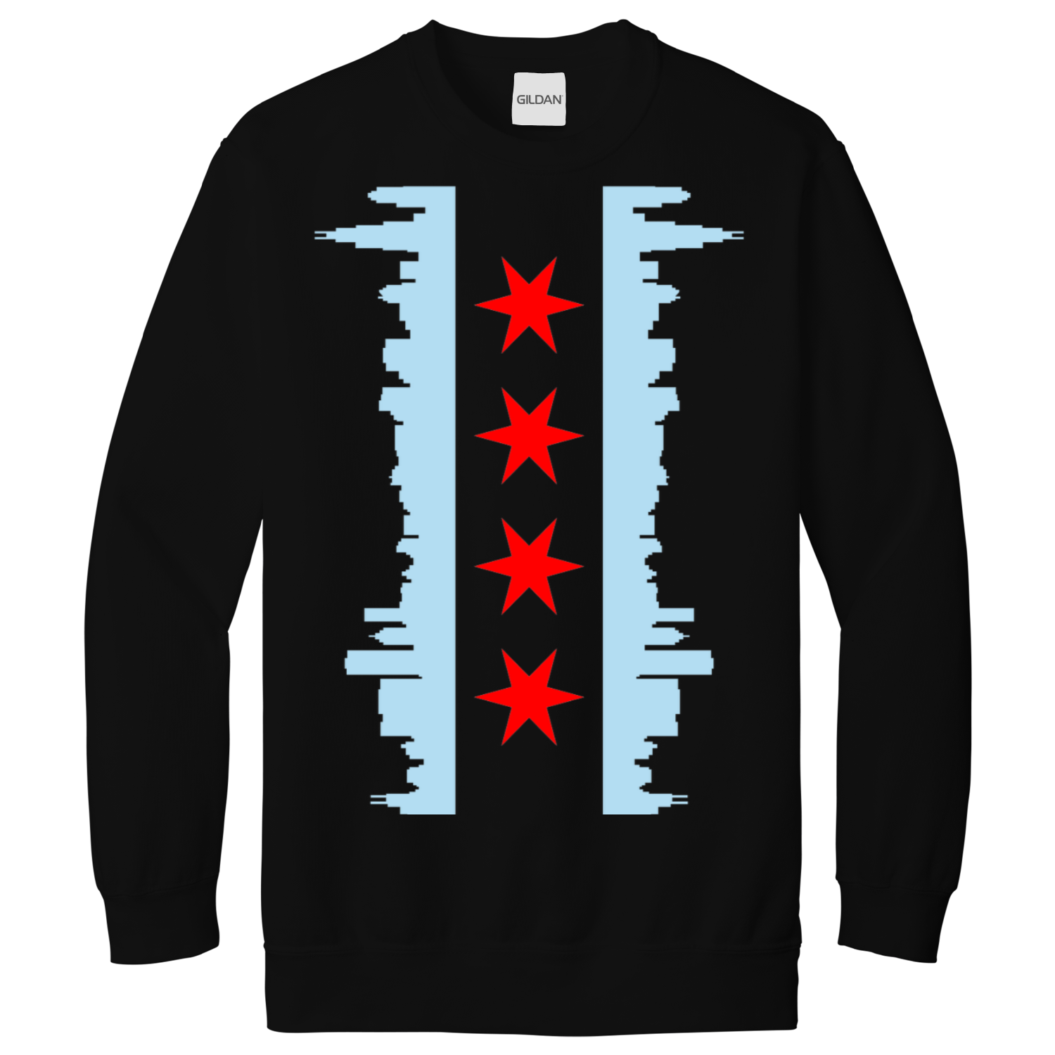 Chicago Skyline Vertical Flag Sweatshirt