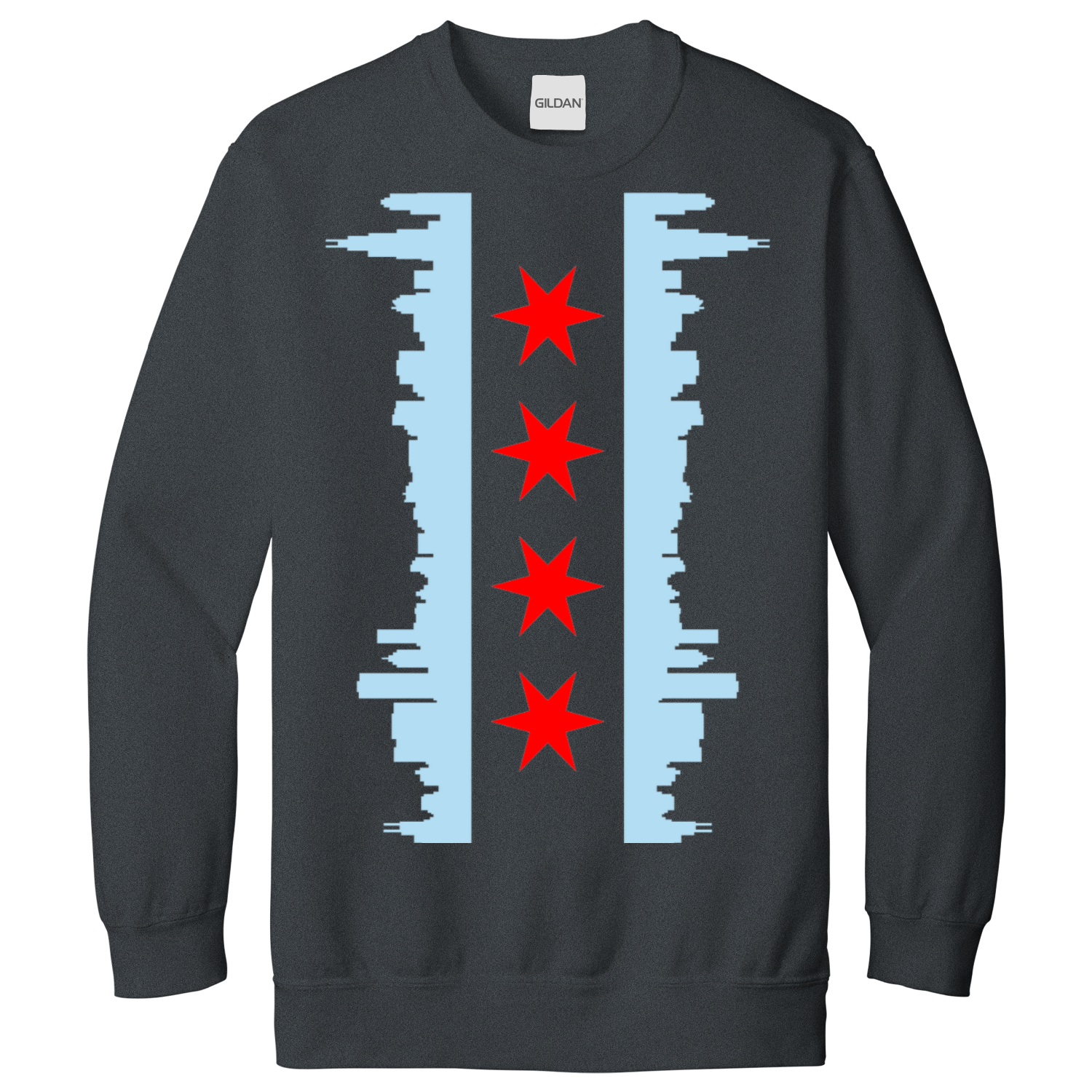 Chicago Skyline Vertical Flag Sweatshirt