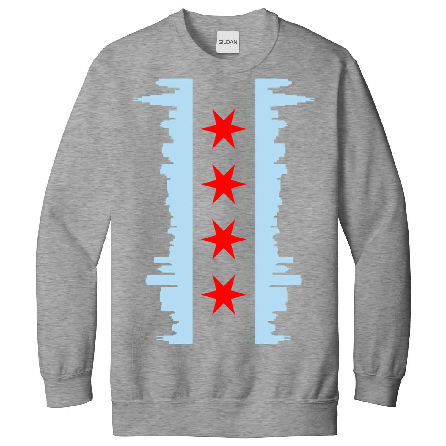 Chicago Skyline Vertical Flag Sweatshirt
