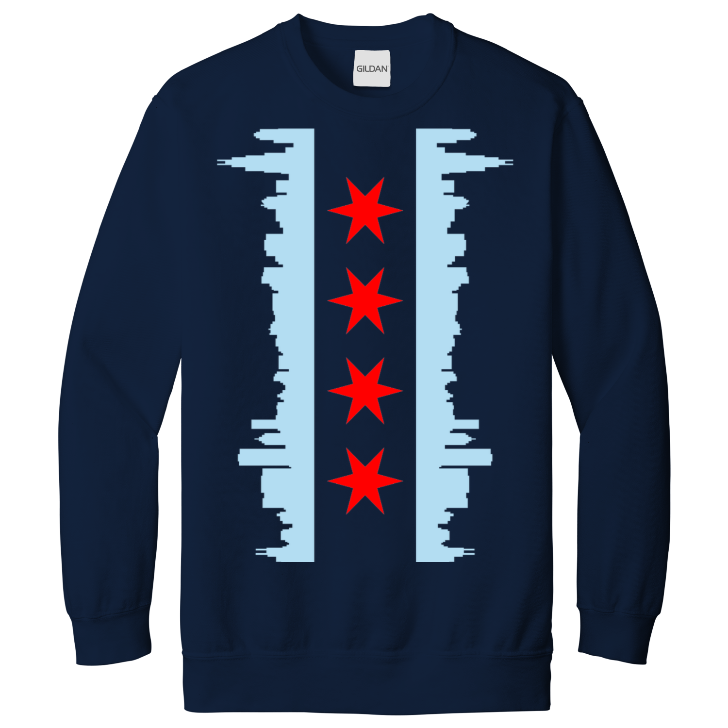 Chicago Skyline Vertical Flag Sweatshirt