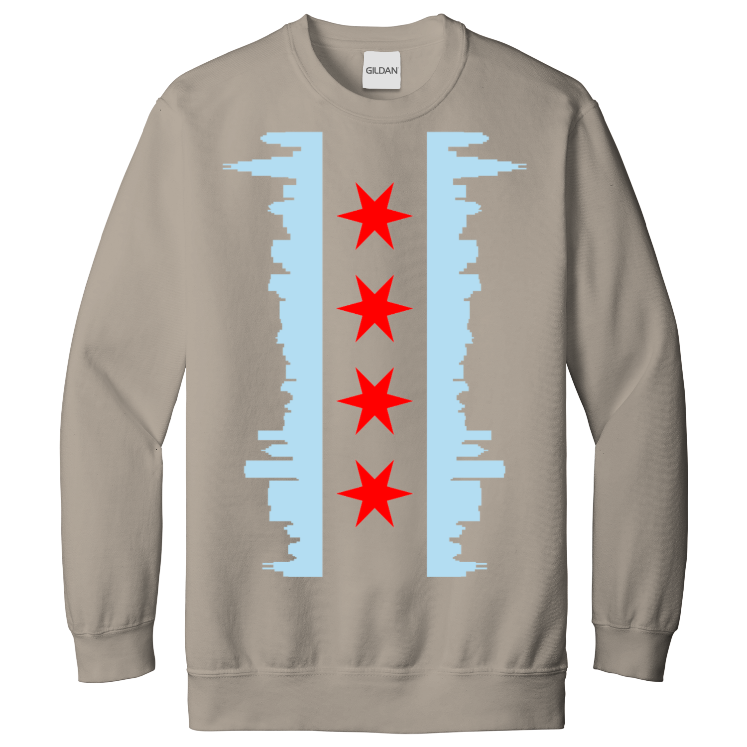 Chicago Skyline Vertical Flag Sweatshirt