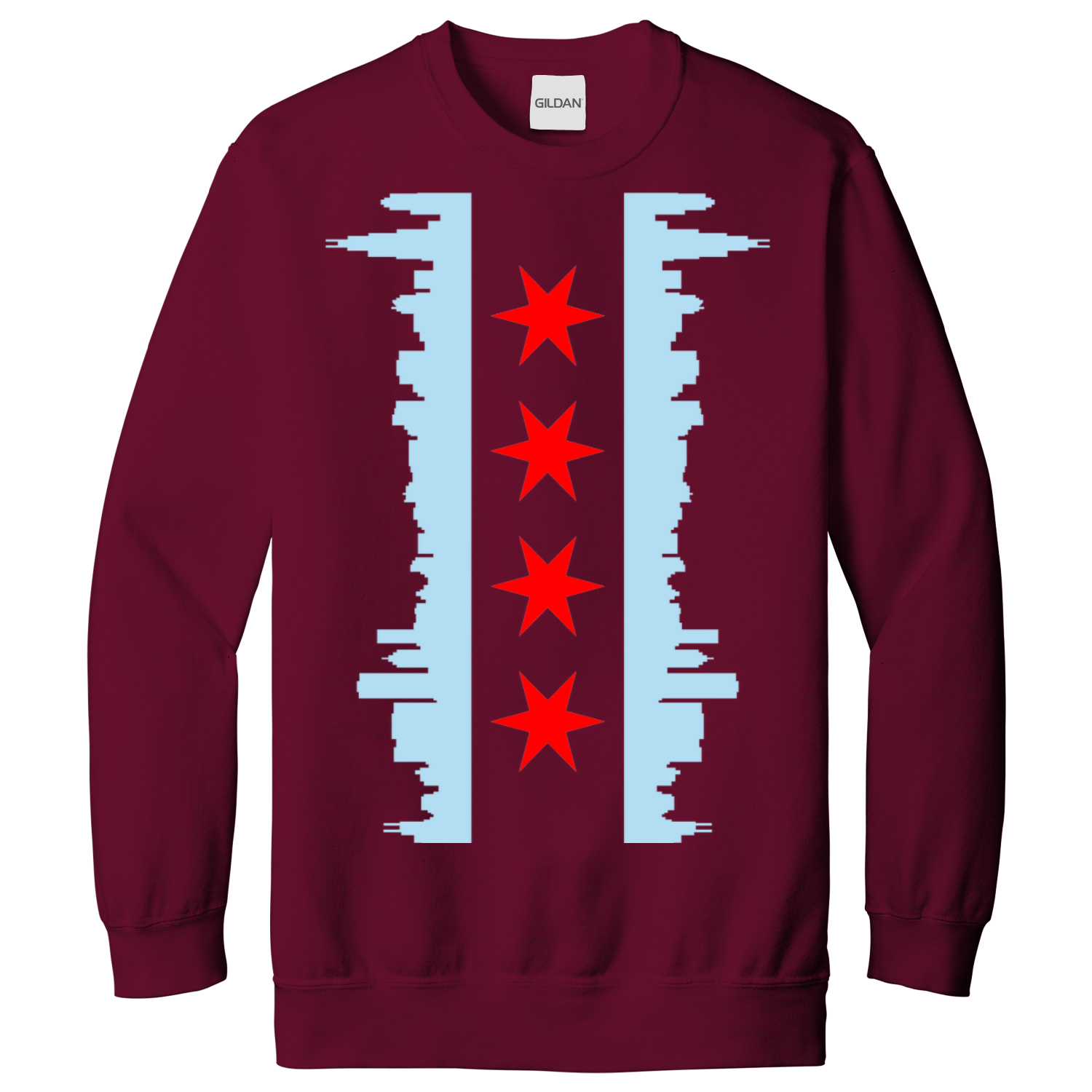 Chicago Skyline Vertical Flag Sweatshirt