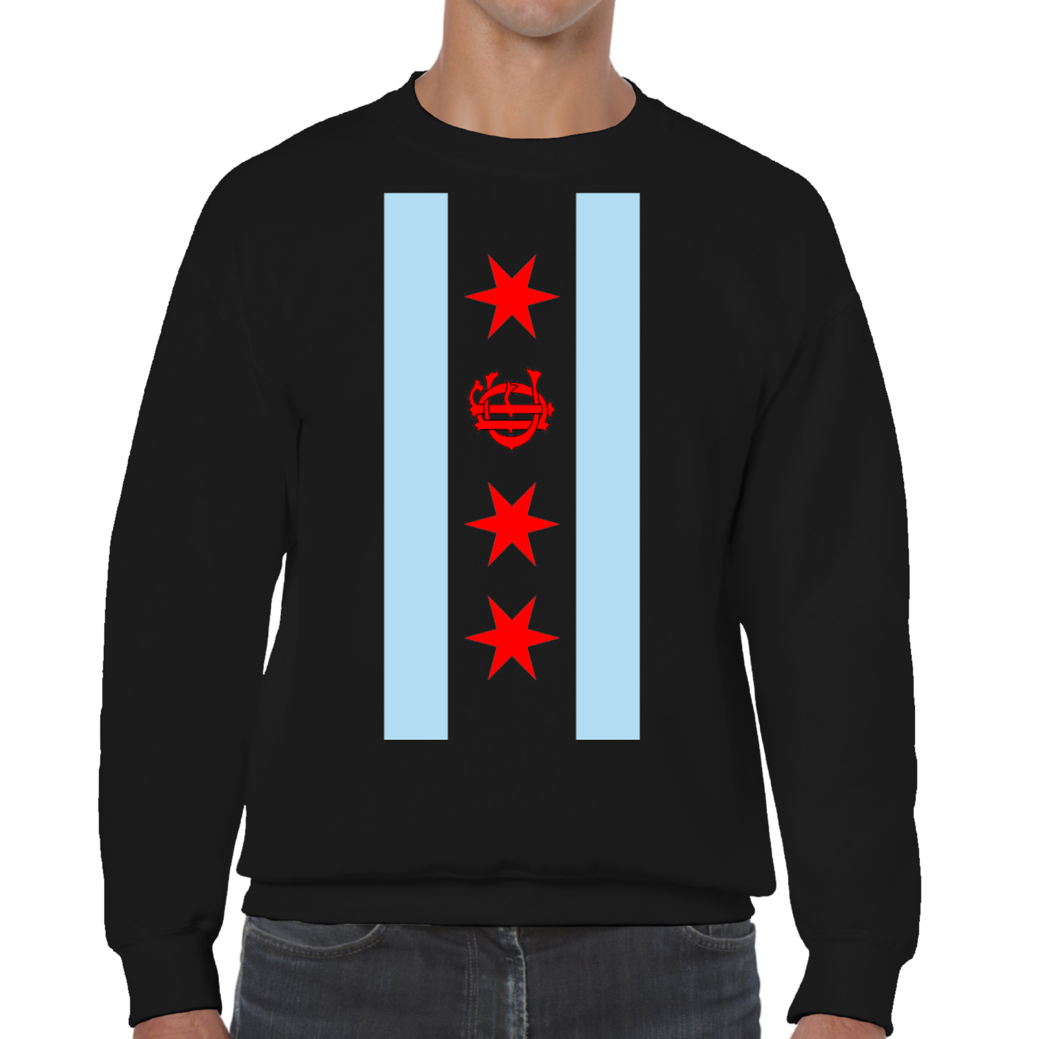 Chicago FD/EMT Vertical Flag Sweatshirt
