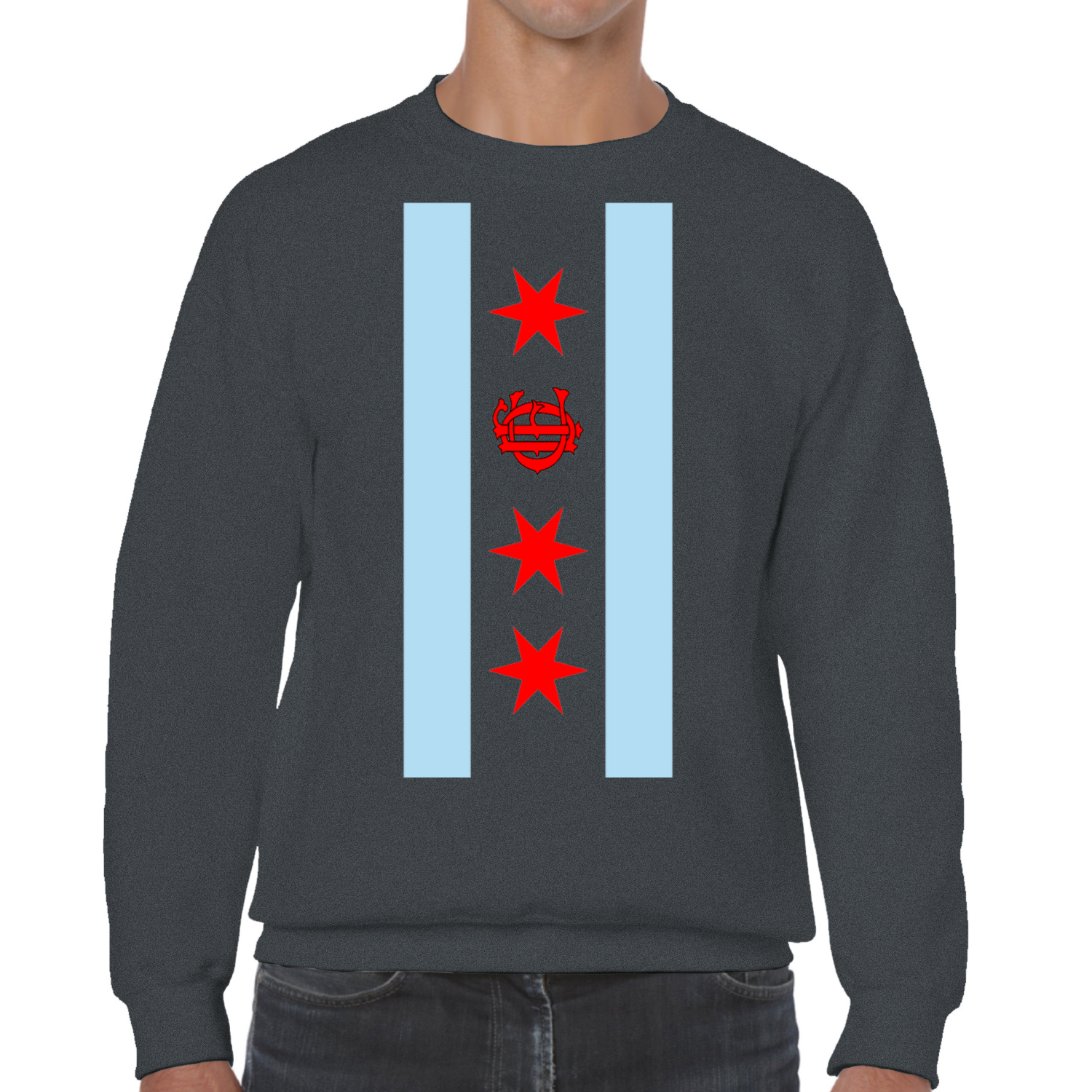 Chicago FD/EMT Vertical Flag Sweatshirt