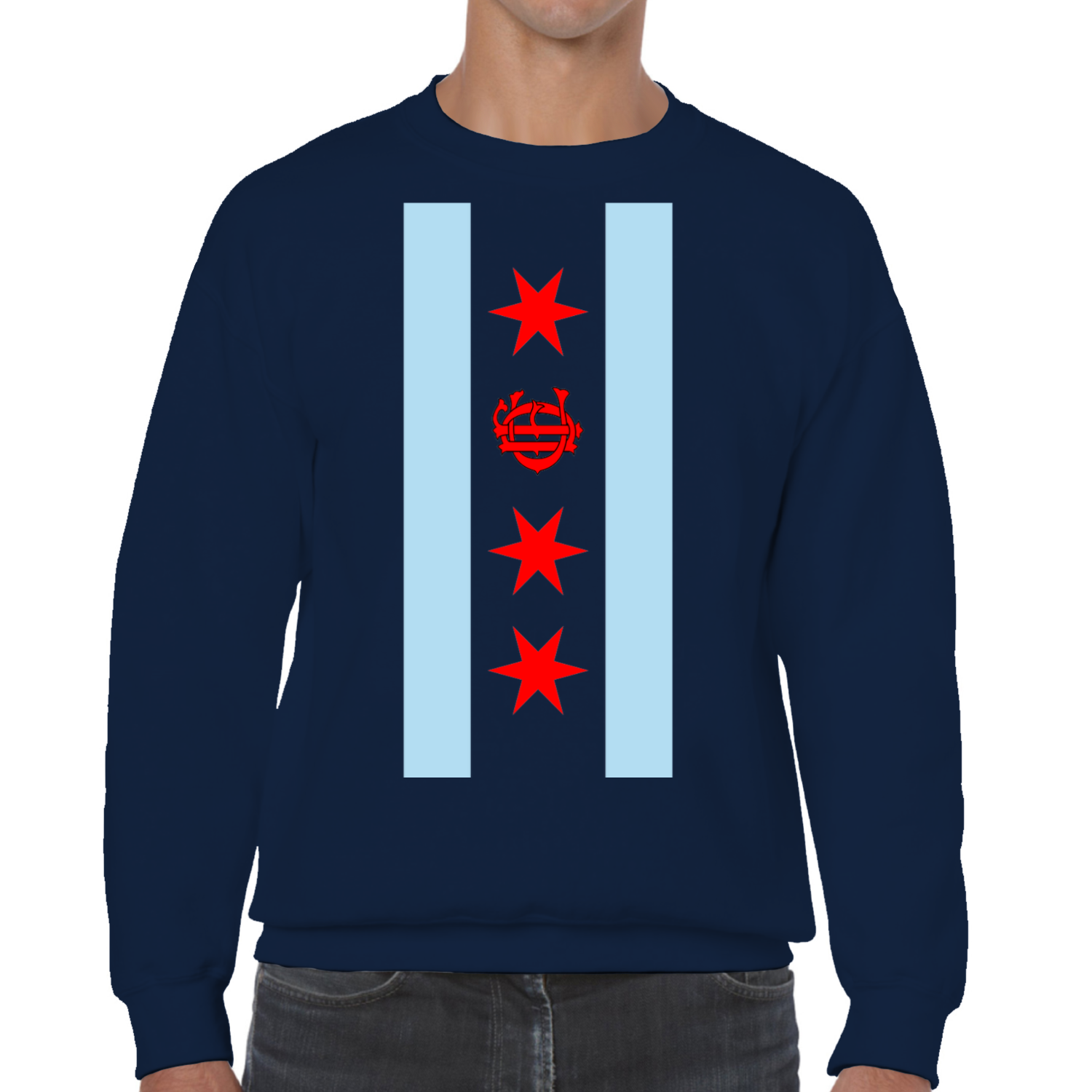 Chicago FD/EMT Vertical Flag Sweatshirt