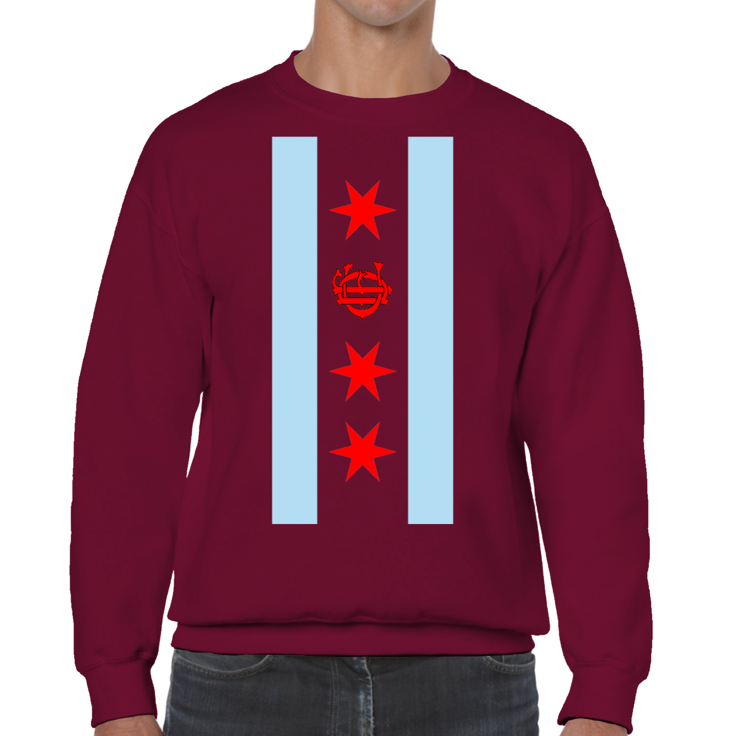 Chicago FD/EMT Vertical Flag Sweatshirt
