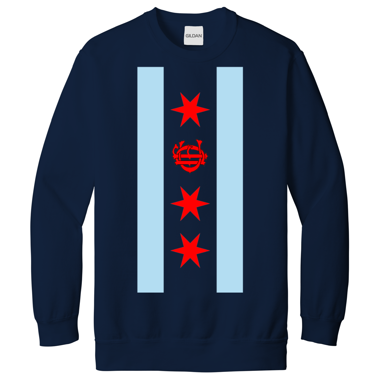 Chicago FD/EMT Vertical Flag Sweatshirt