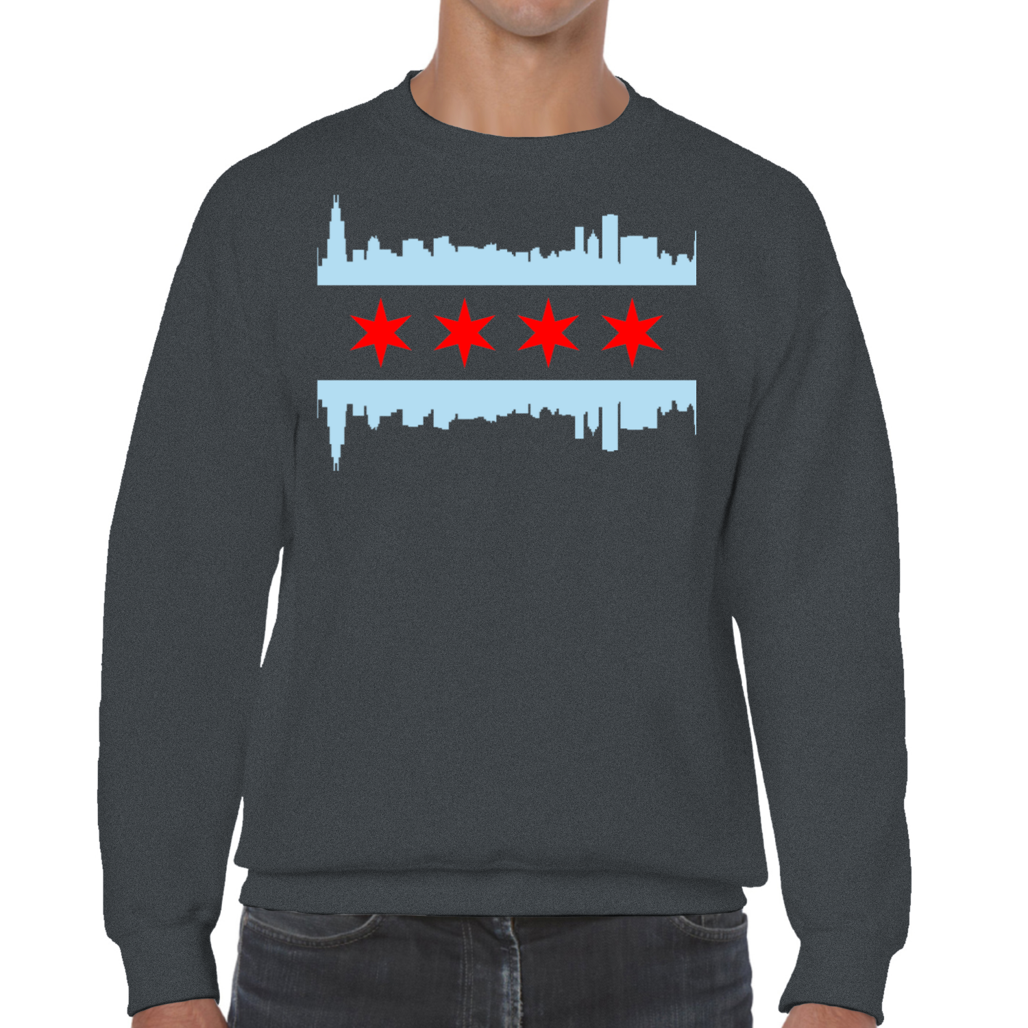 Chicago Skyline Flag Sweatshirt