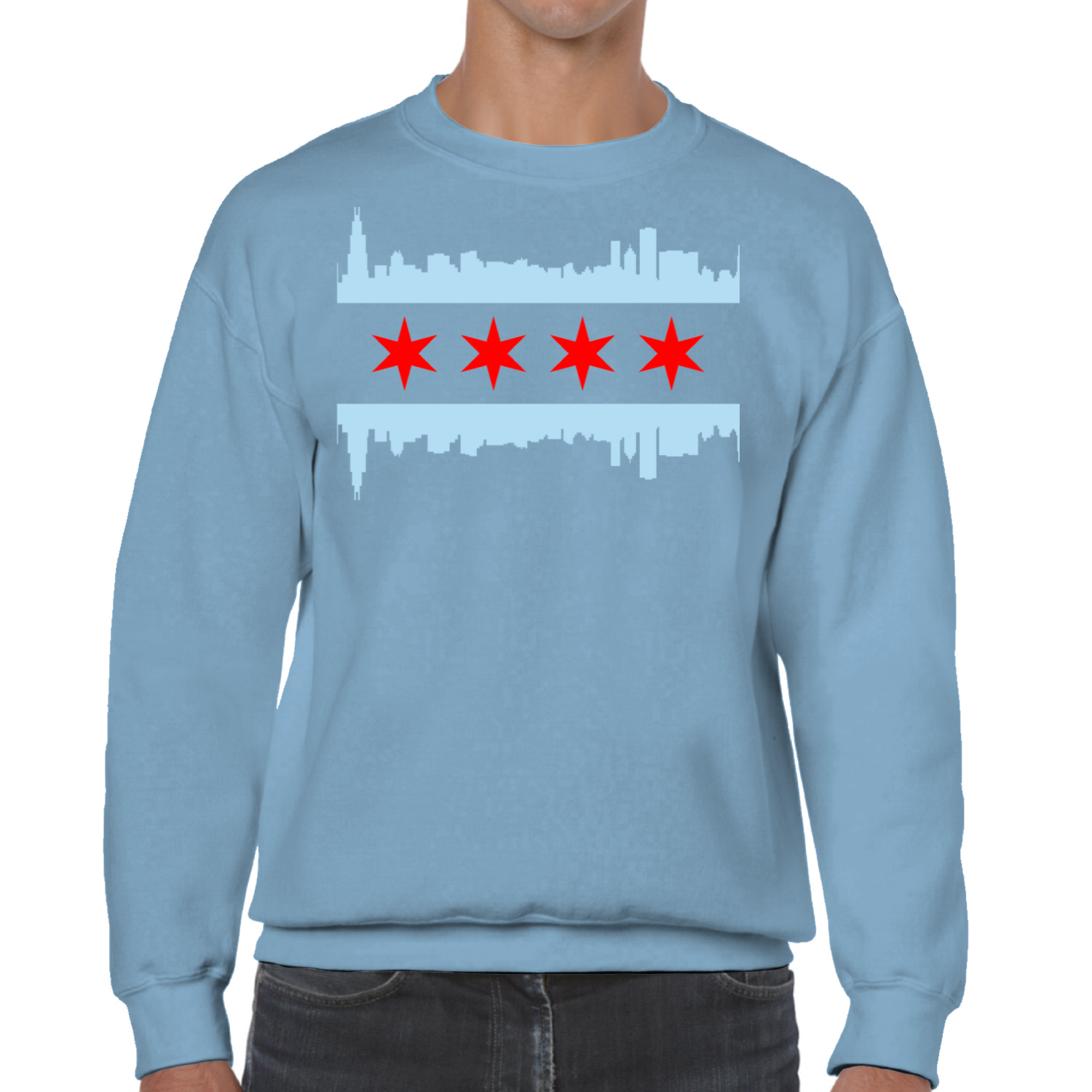 Chicago Skyline Flag Sweatshirt