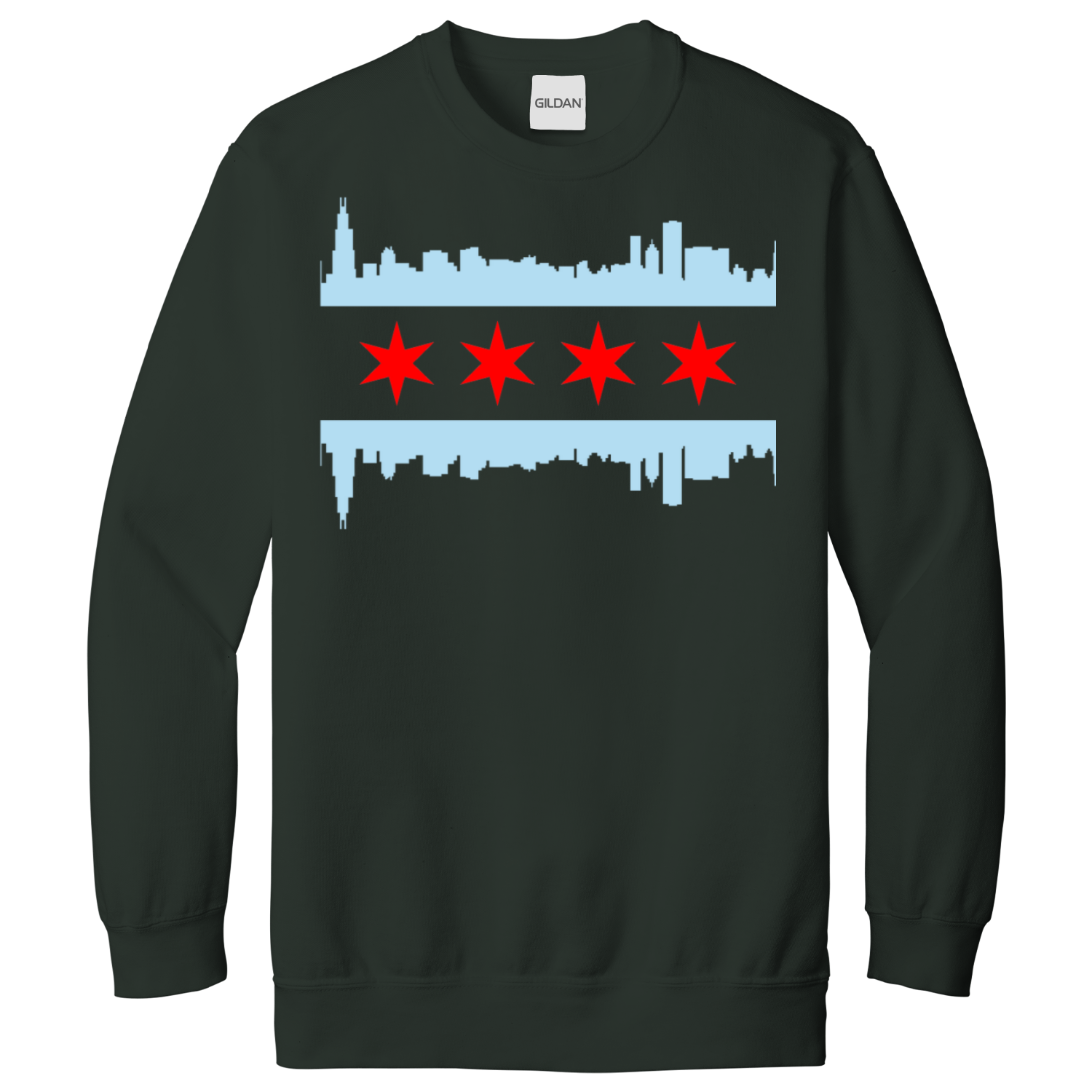 Chicago Skyline Flag Sweatshirt