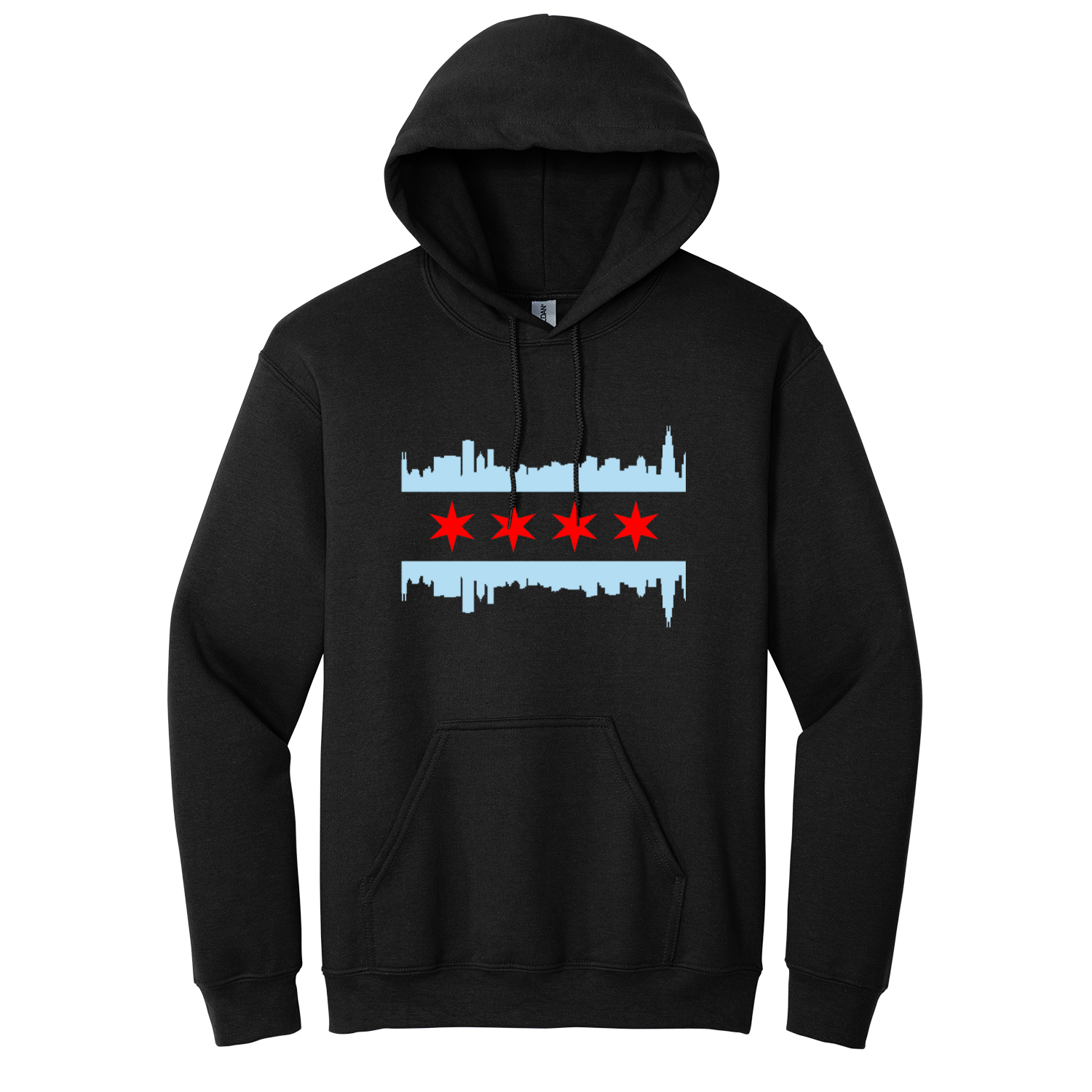 Chicago Skyline Flag Hoodie