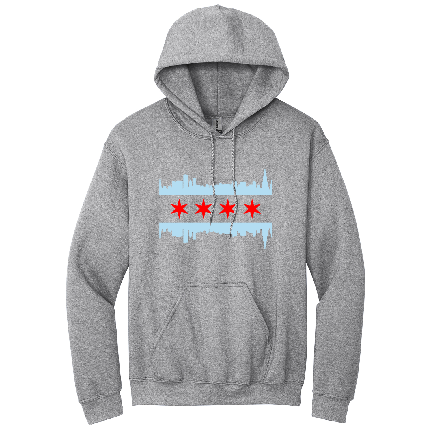 Chicago Skyline Flag Hoodie