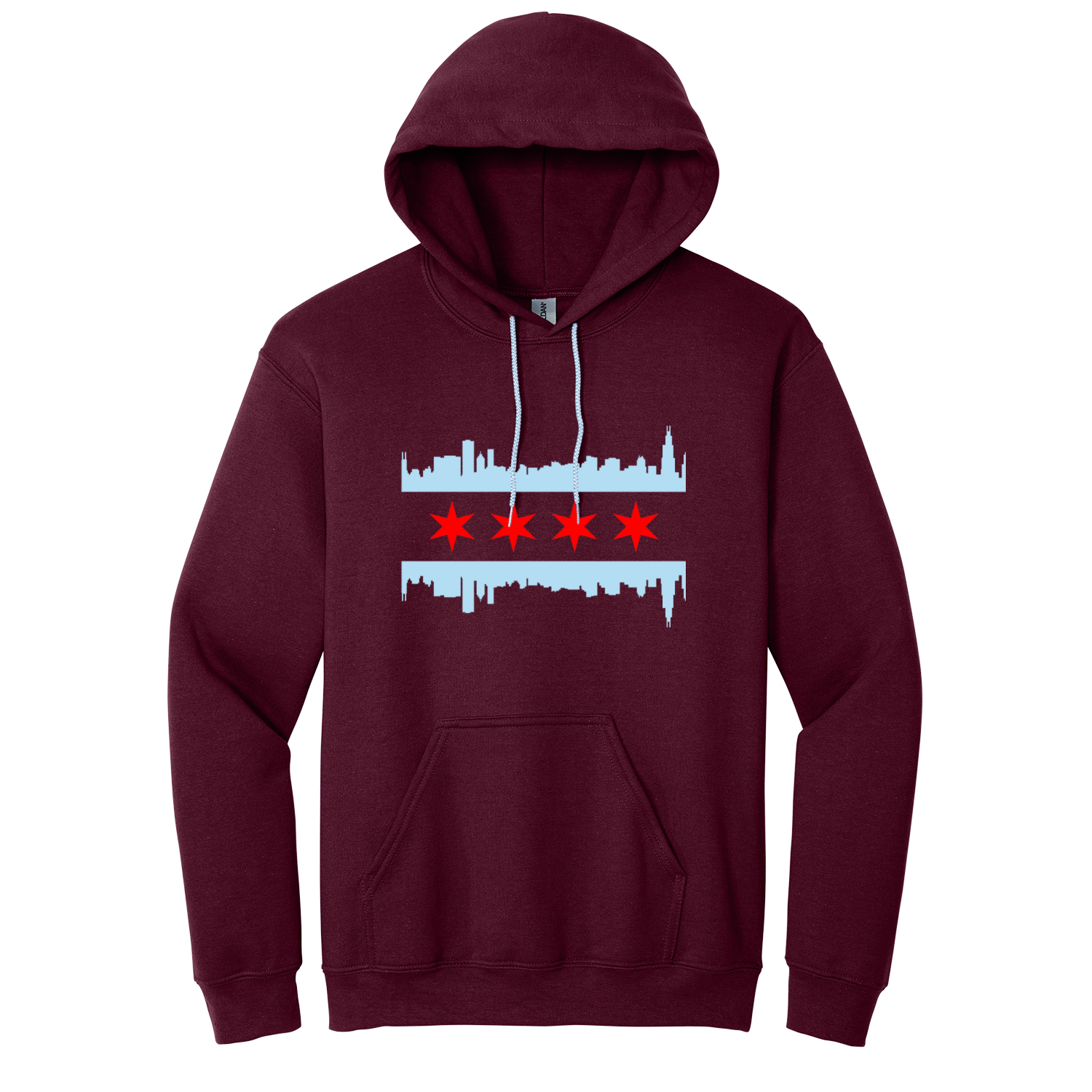 Chicago Skyline Flag Hoodie