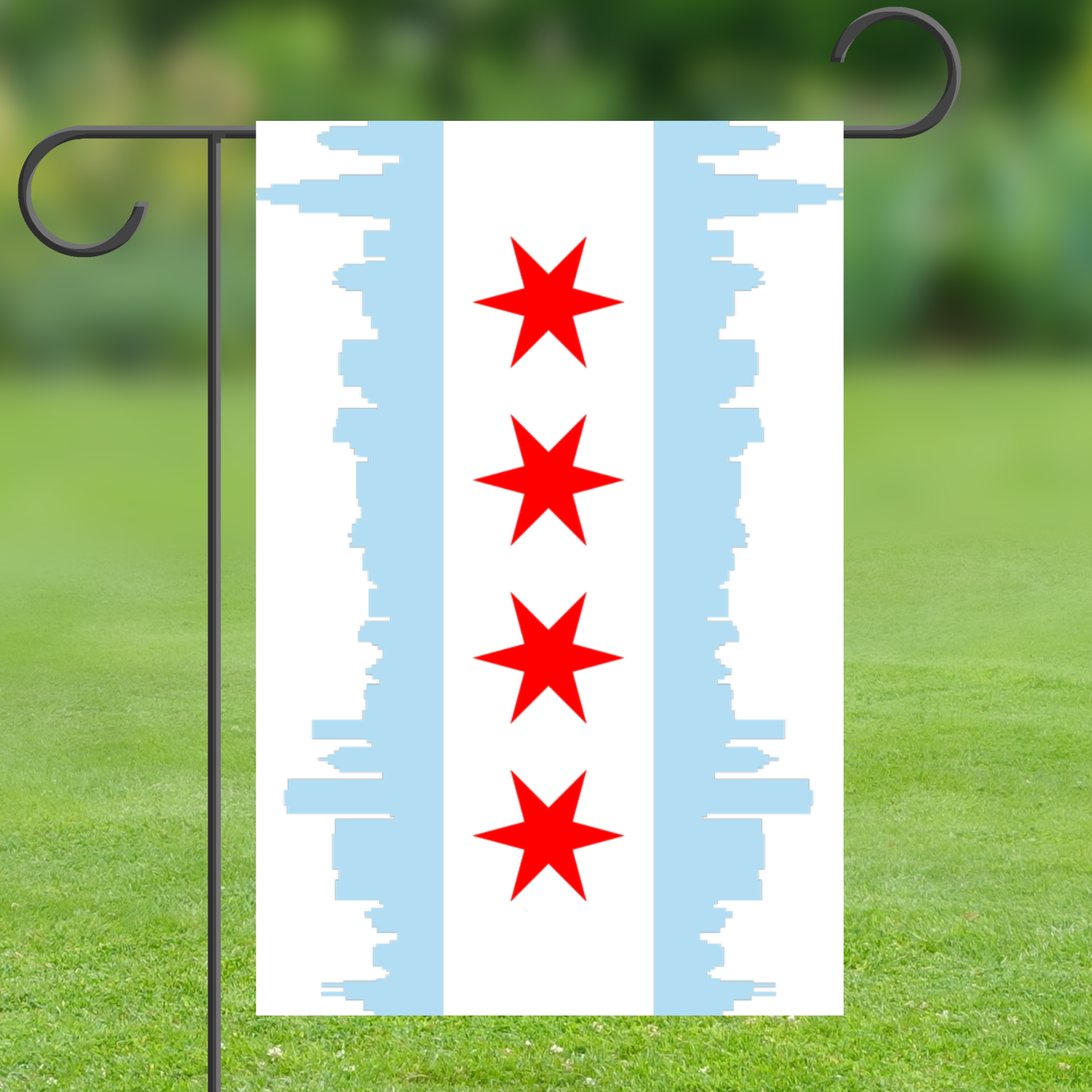 Chicago Skyline Garden Flag