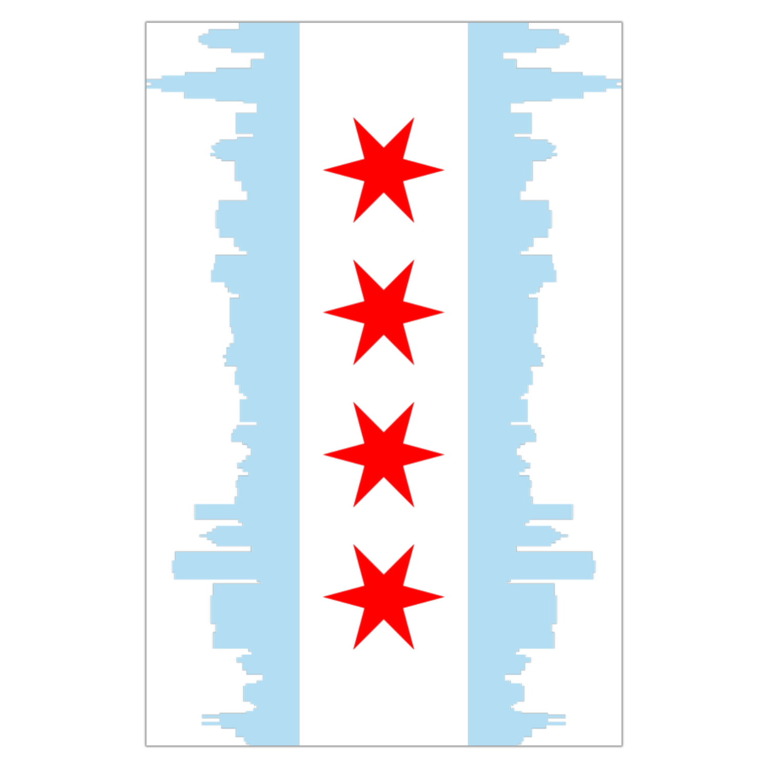 Chicago Skyline Garden Flag