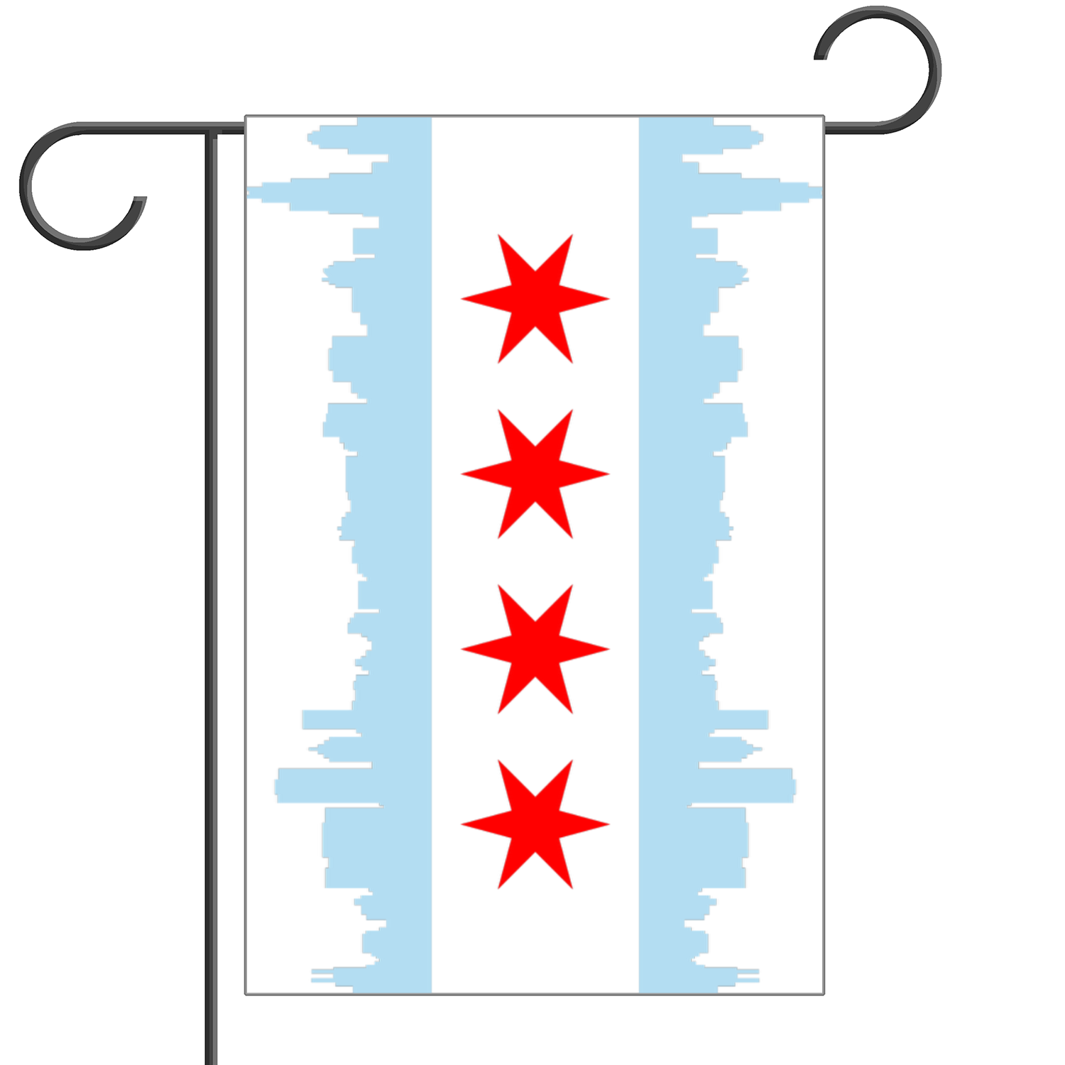 Chicago Skyline Garden Flag
