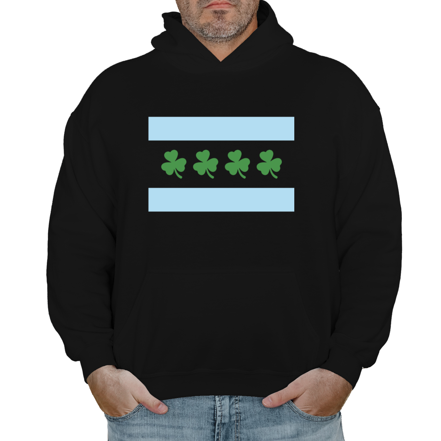 Chicago Flag Shamrock Hoodie