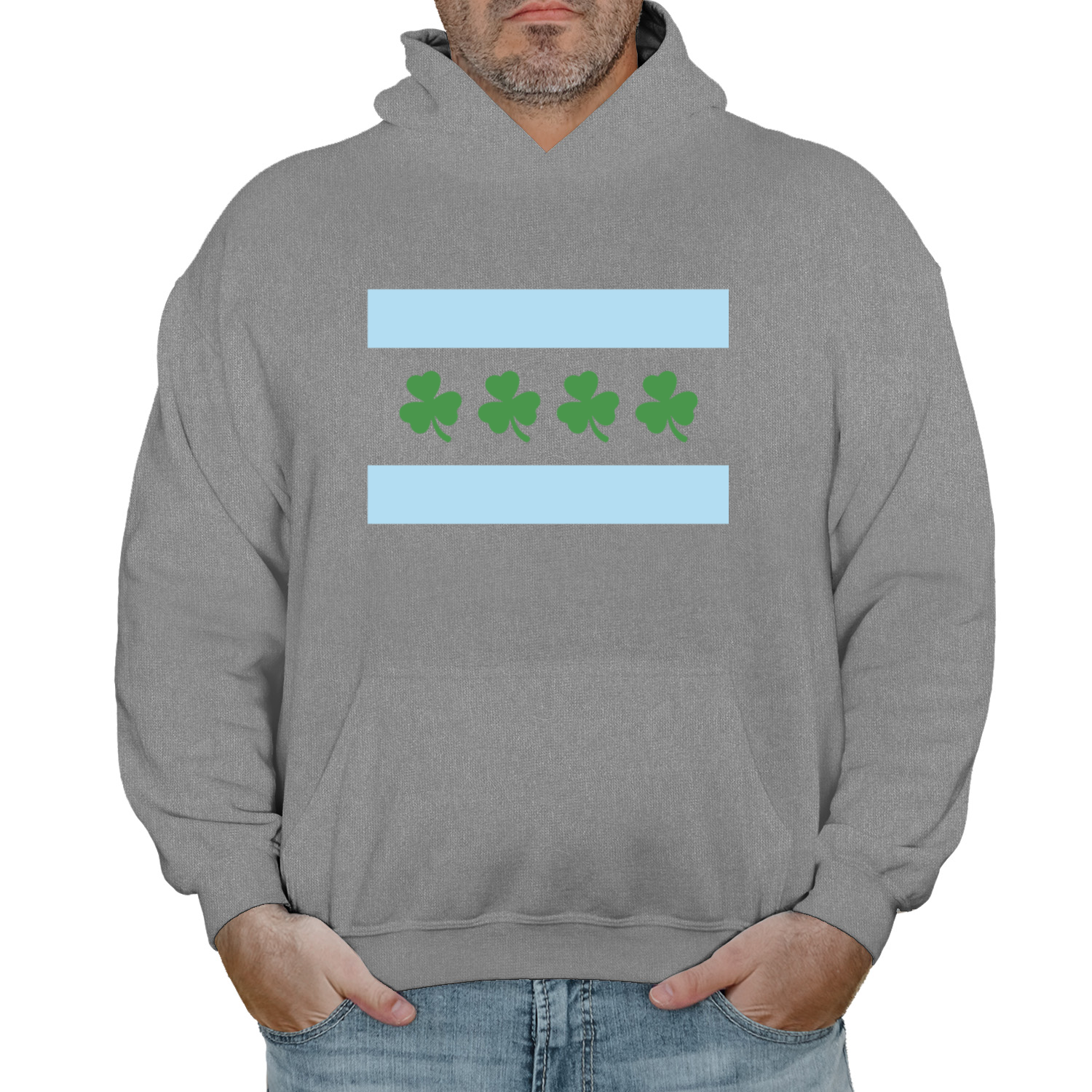 Chicago Flag Shamrock Hoodie