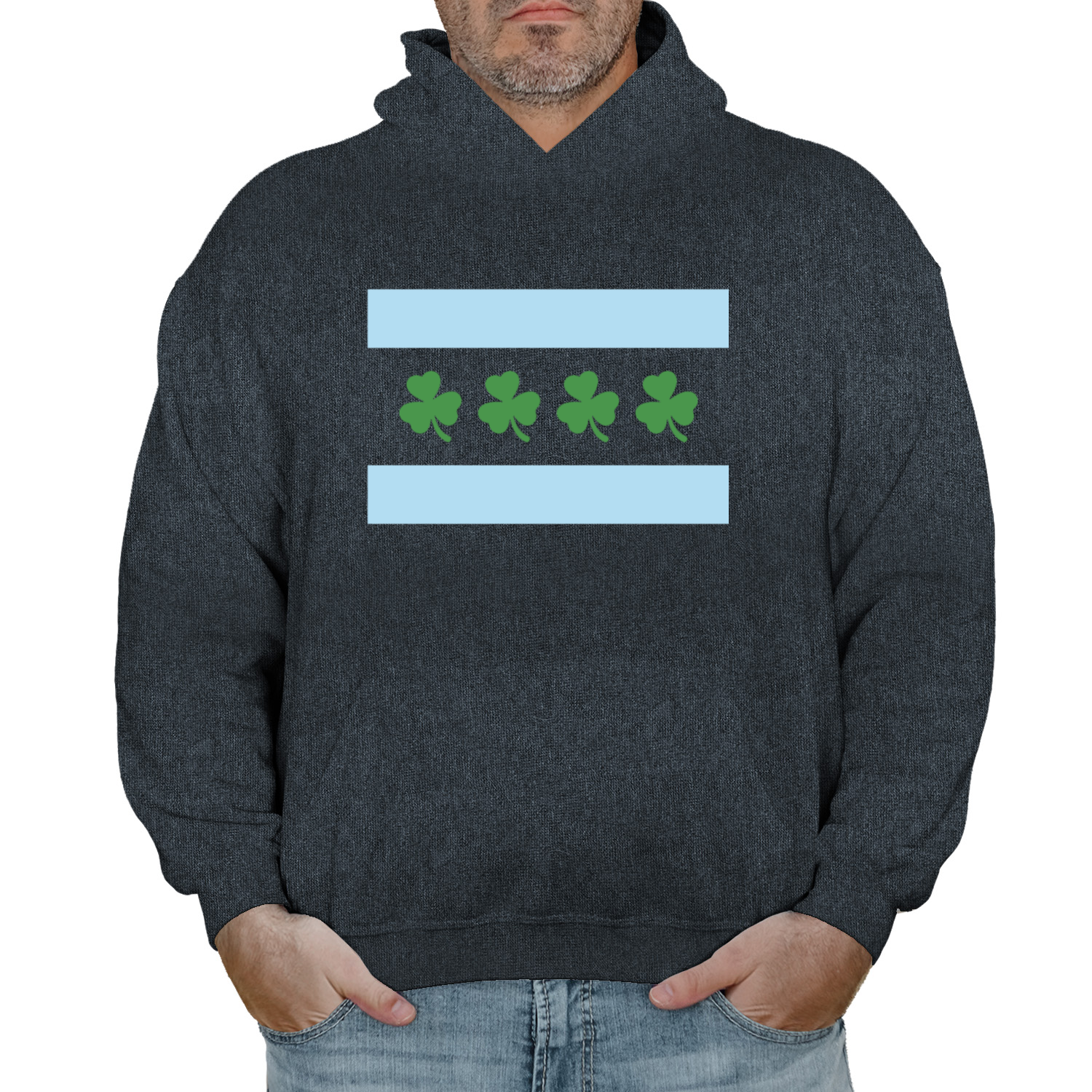 Chicago Flag Shamrock Hoodie
