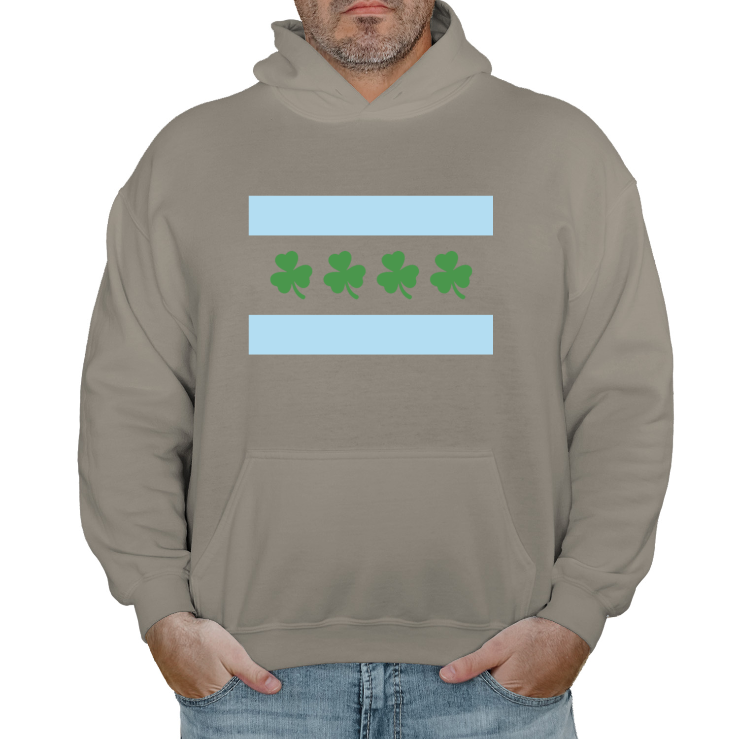 Chicago Flag Shamrock Hoodie