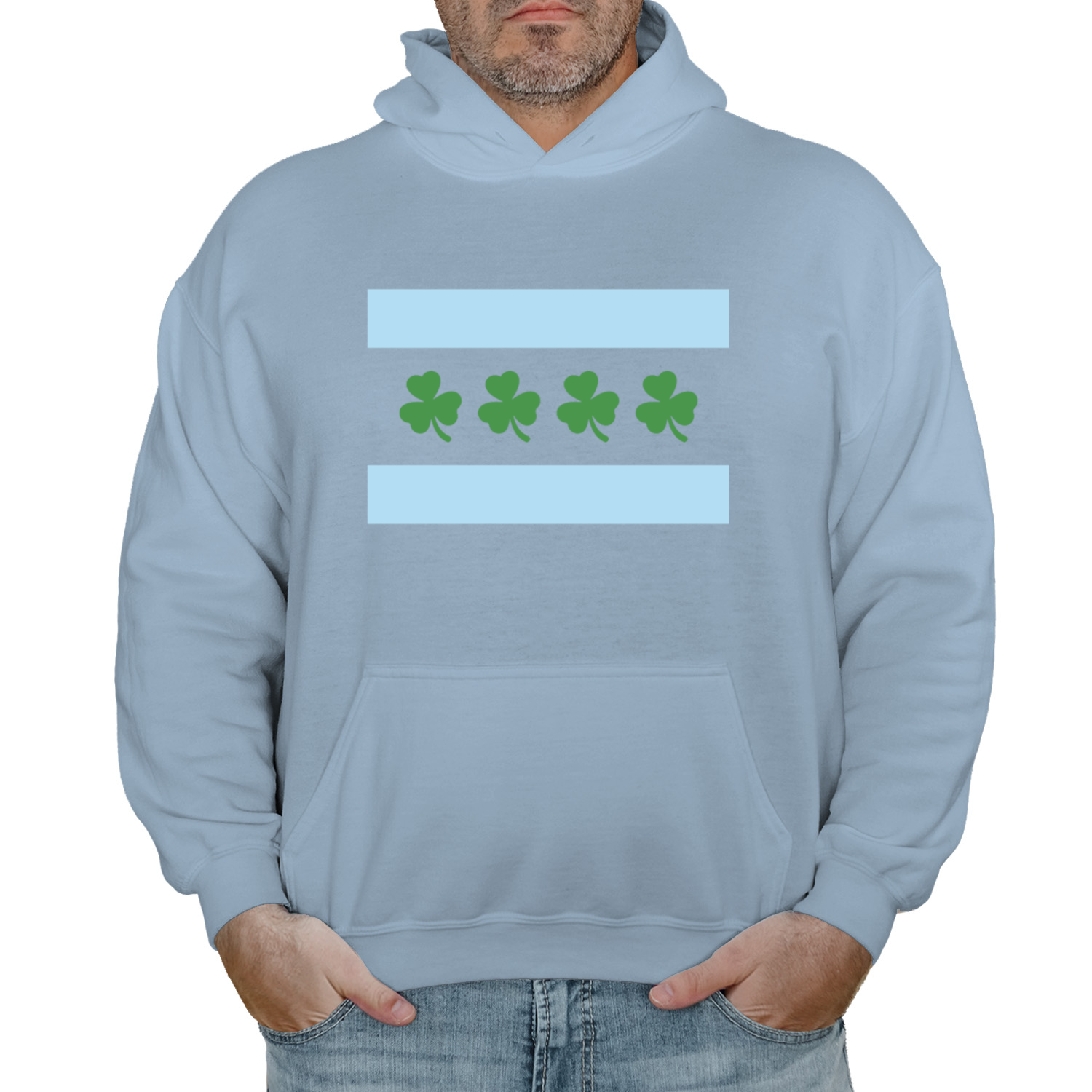 Chicago Flag Shamrock Hoodie