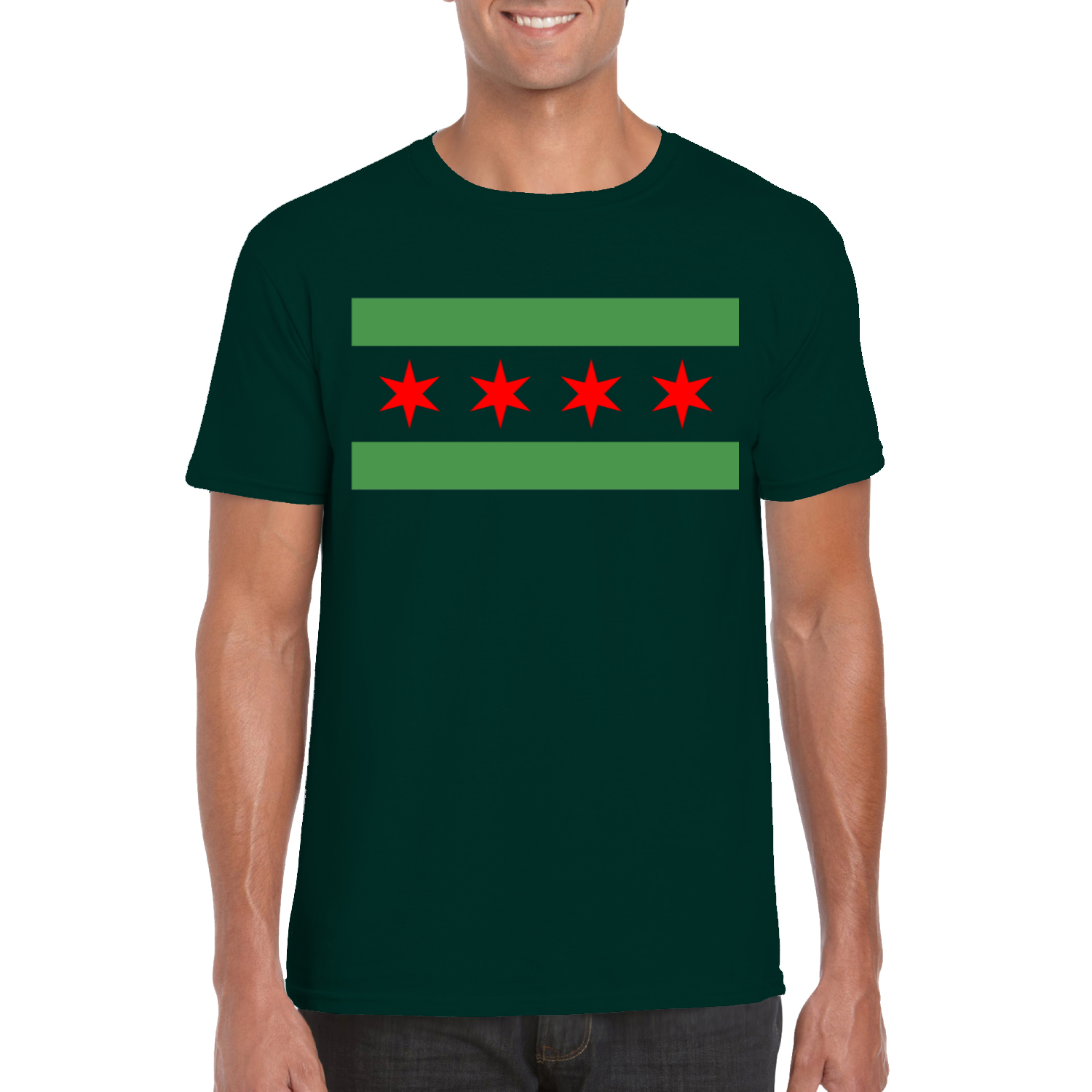 Chicago Flag Green River T-Shirt
