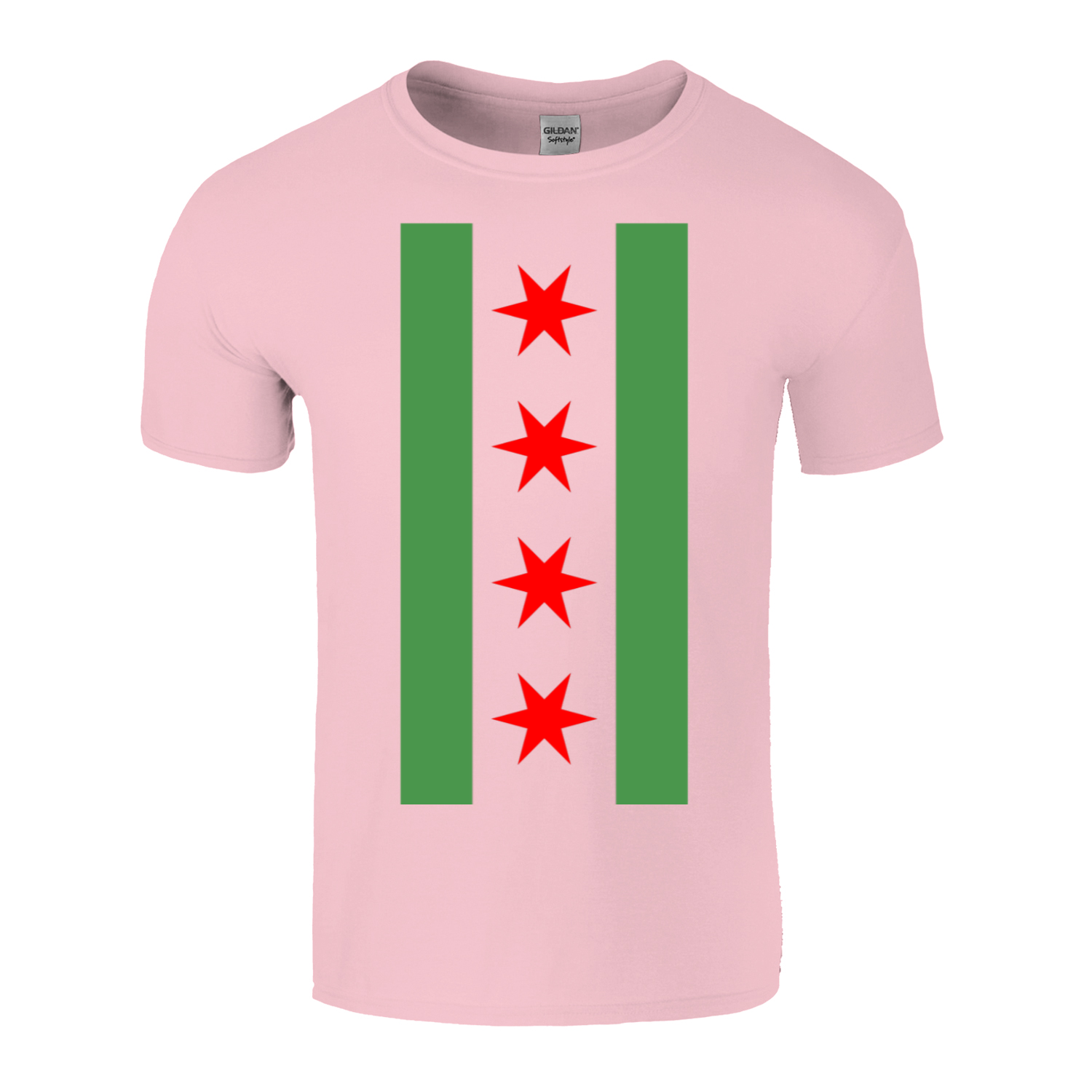 Chicago Flag Green River Vertical T-Shirt