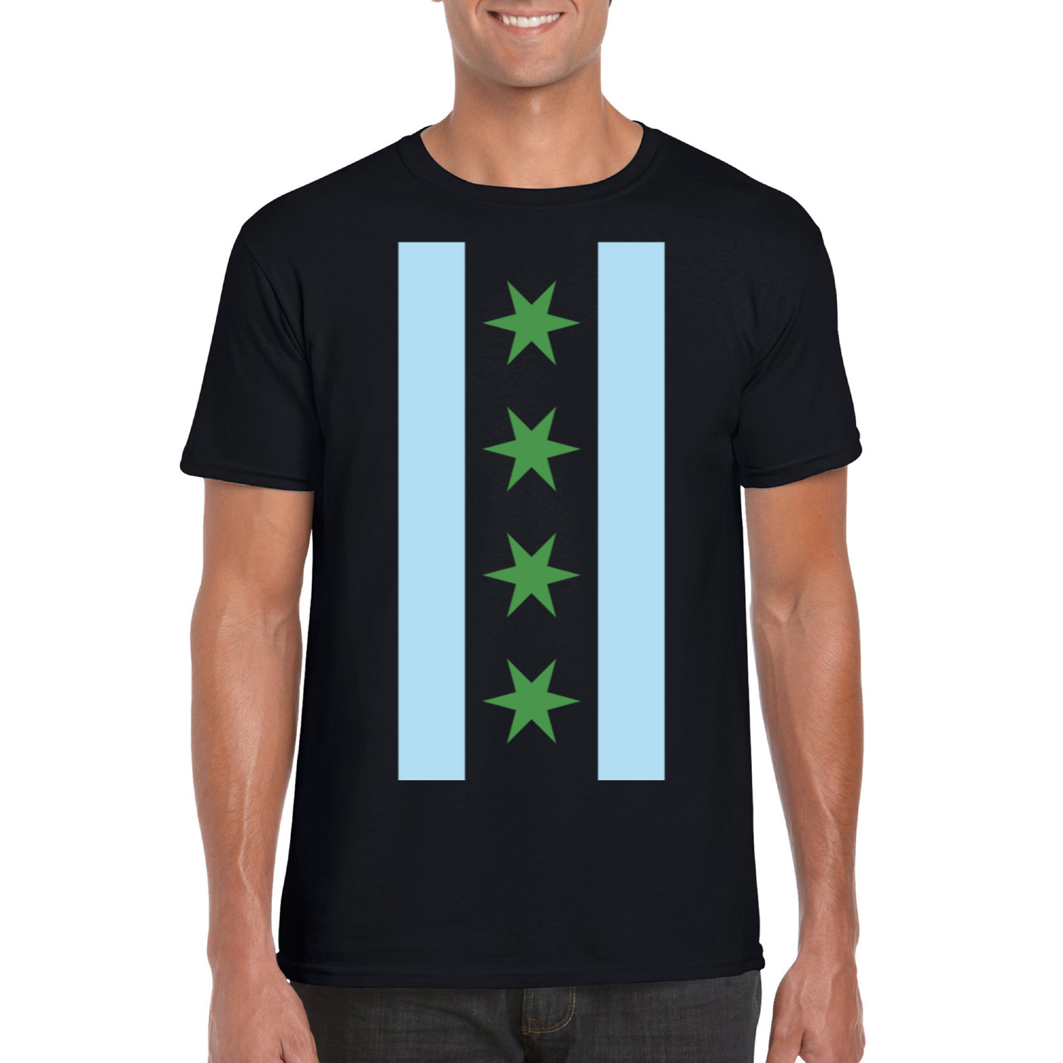 Chicago Flag St Patty’s Vertical T-Shirt