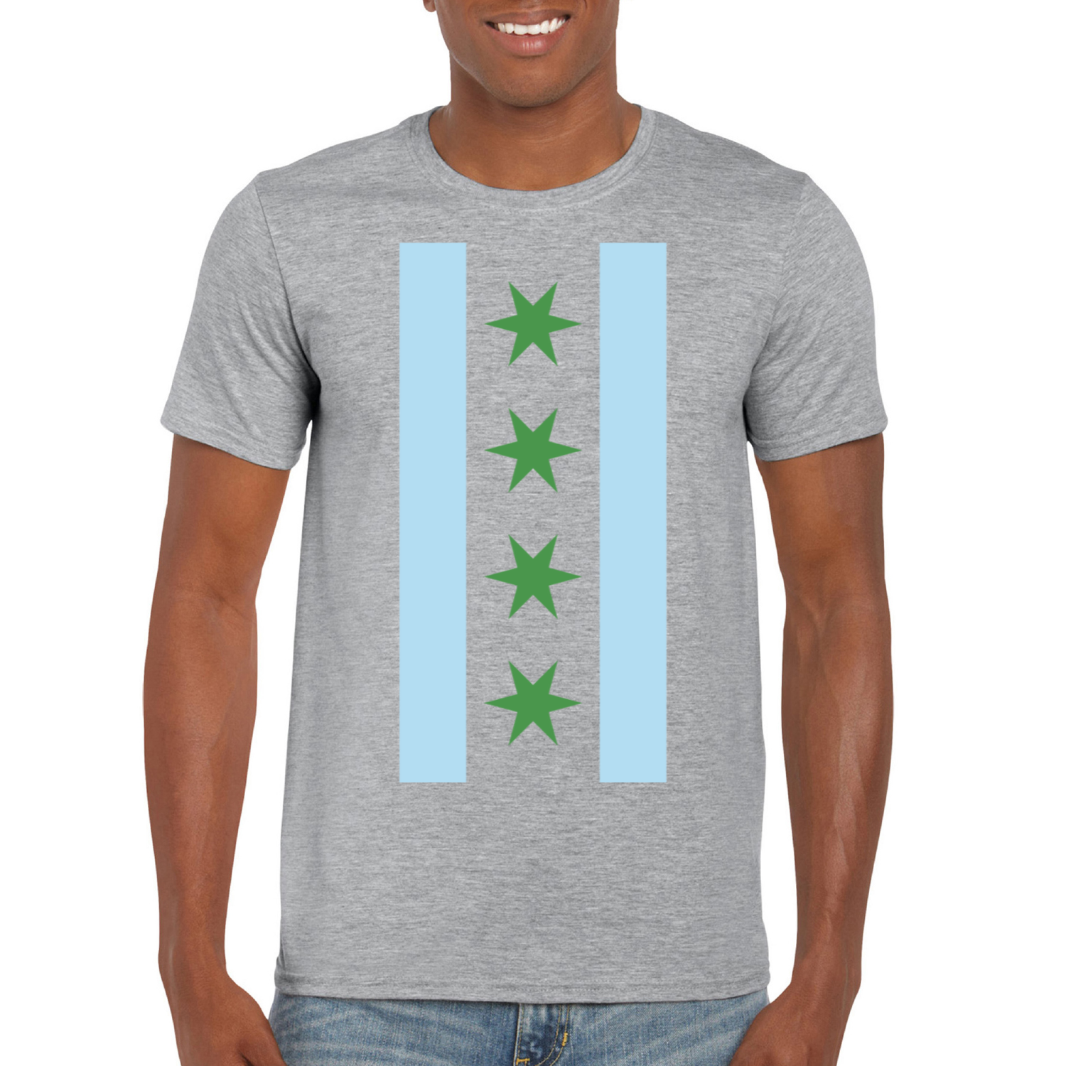 Chicago Flag St Patty’s Vertical T-Shirt