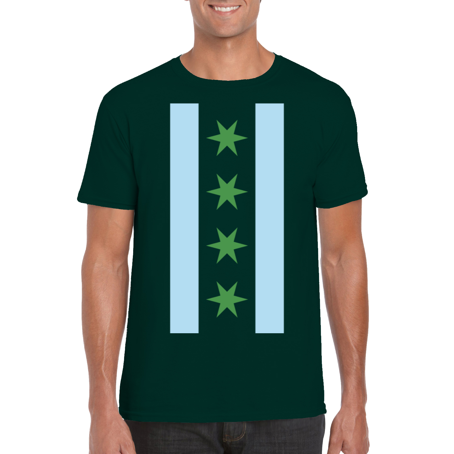 Chicago Flag St Patty’s Vertical T-Shirt