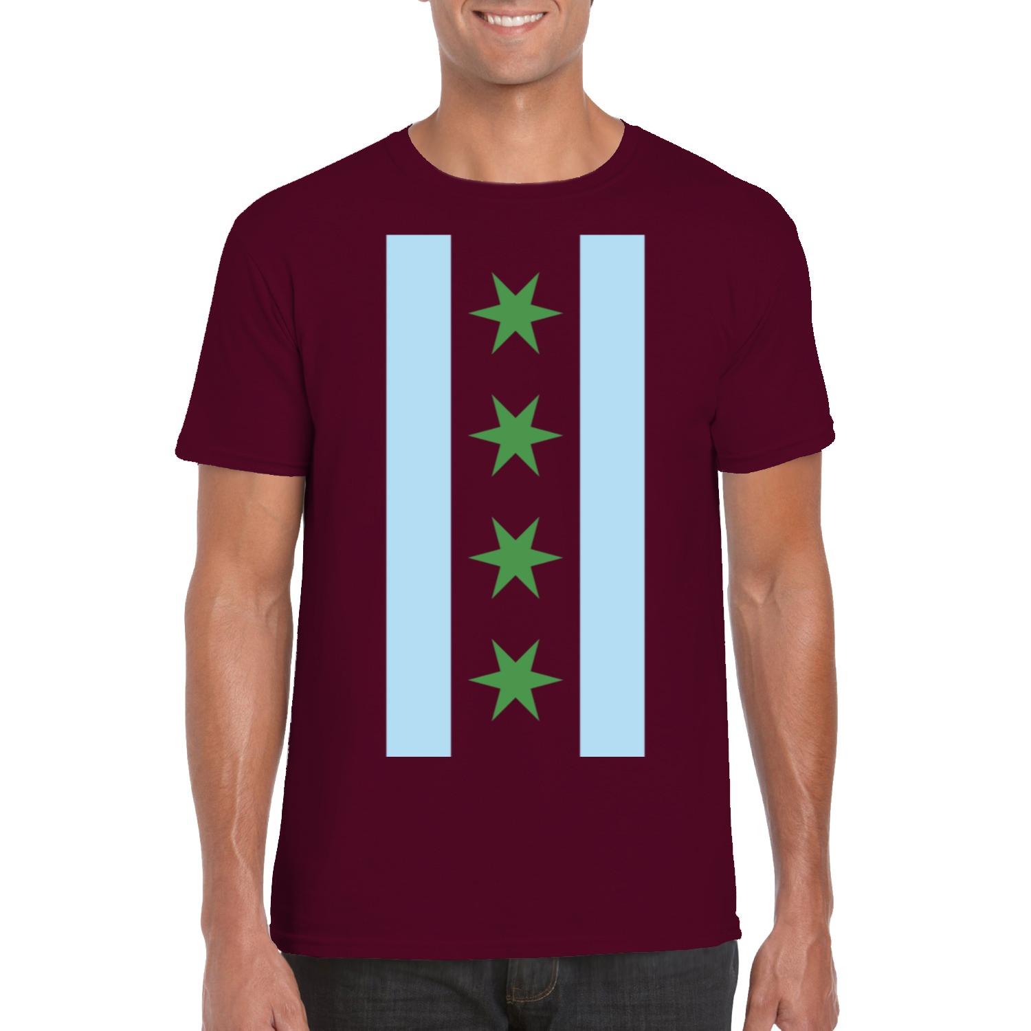 Chicago Flag St Patty’s Vertical T-Shirt