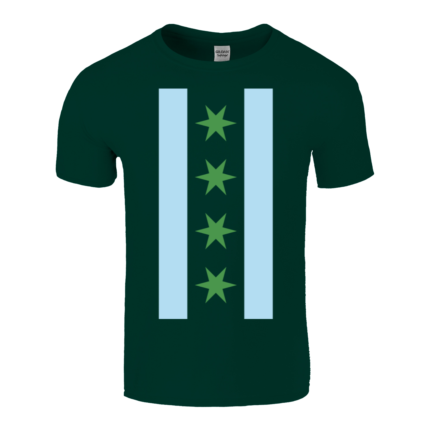 Chicago Flag St Patty’s Vertical T-Shirt