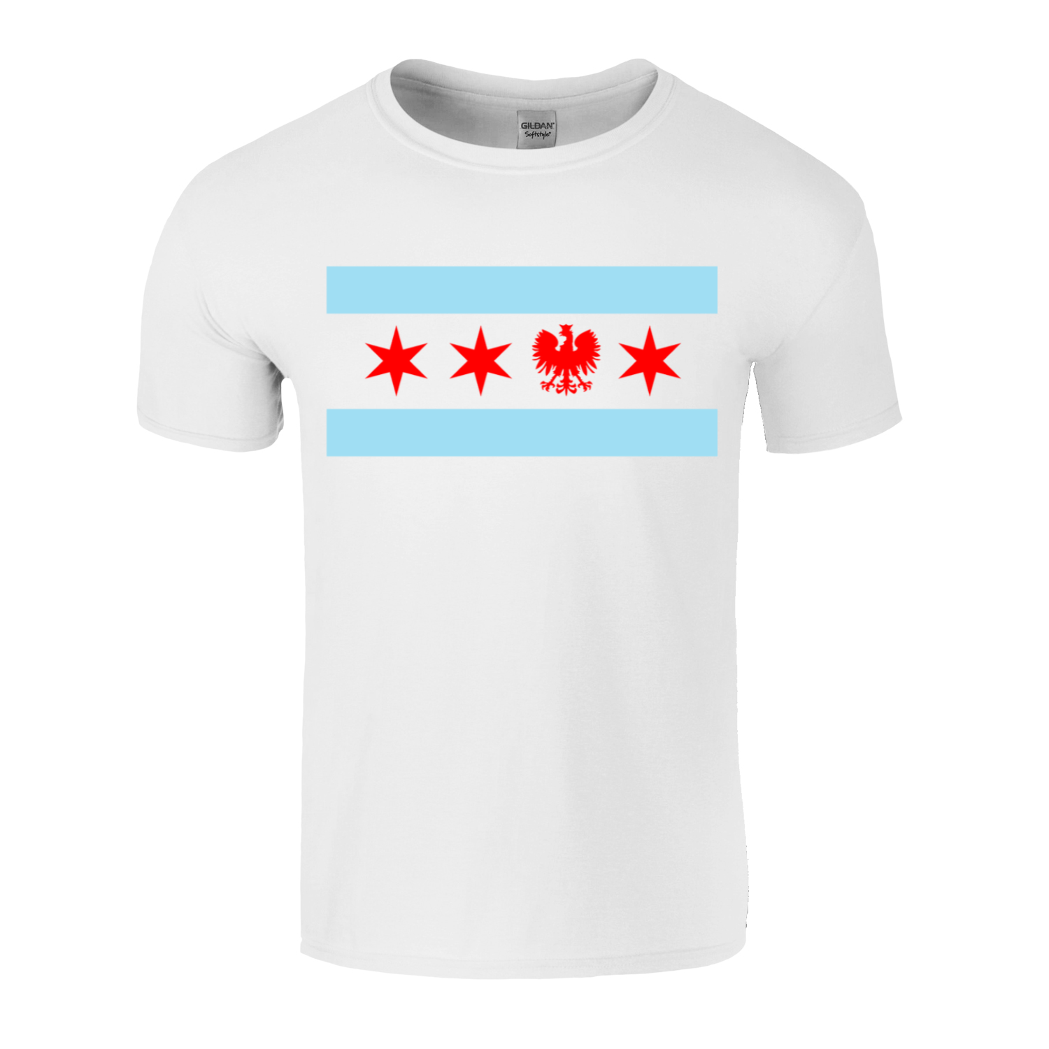 Chicago Flag Single Polish Eagle T-Shirt