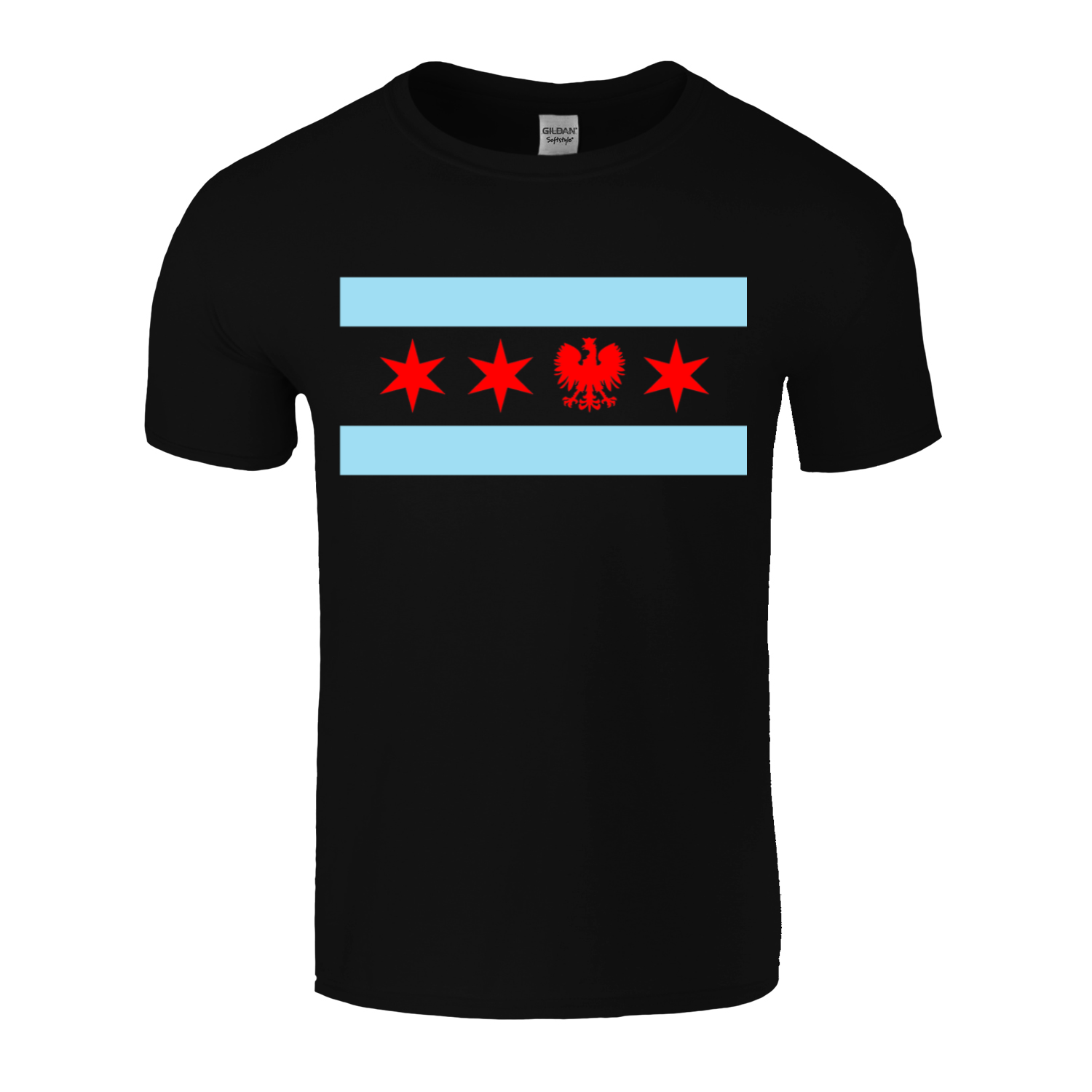 Chicago Flag Single Polish Eagle T-Shirt