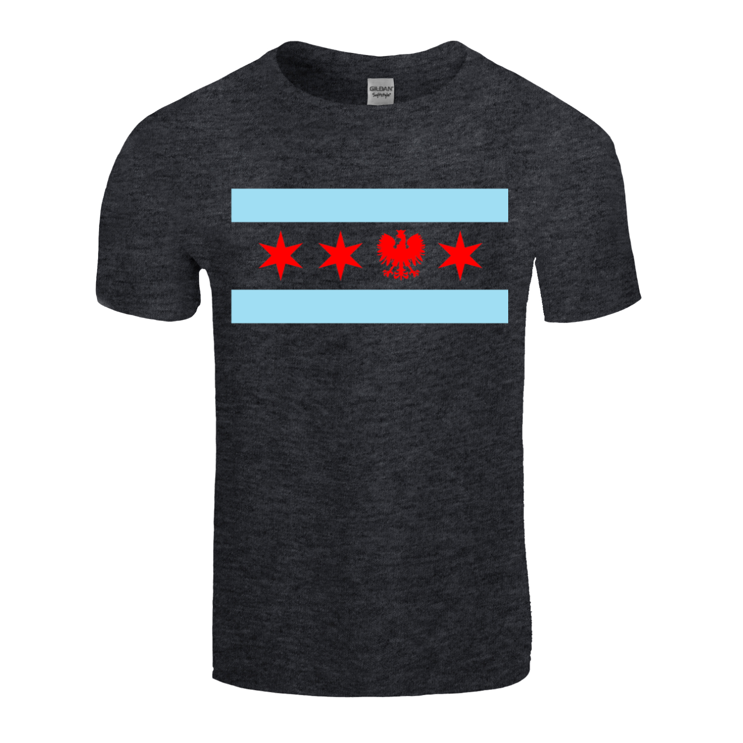 Chicago Flag Single Polish Eagle T-Shirt